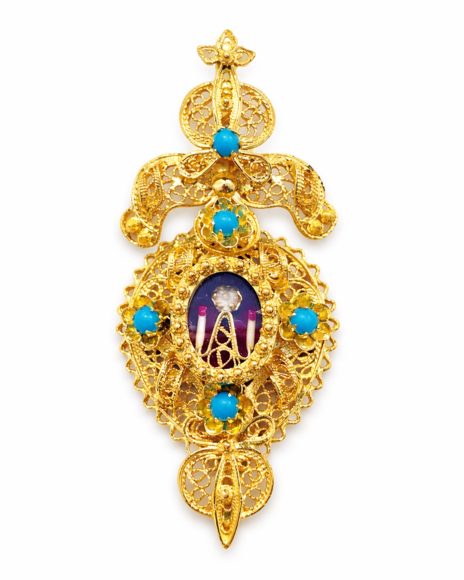 Gilded Silver Filigree Custody Medal