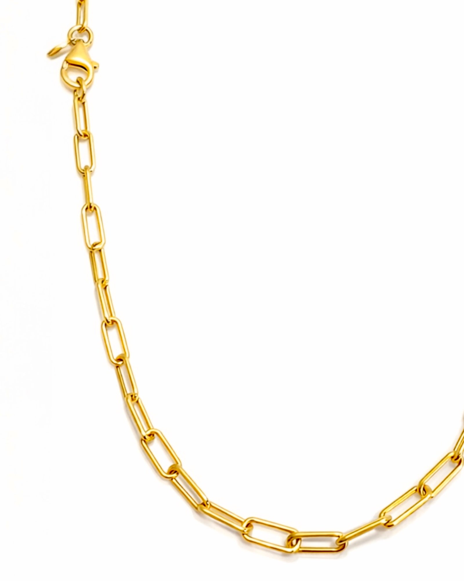Colar Corrente em Prata Dourada - 48cm