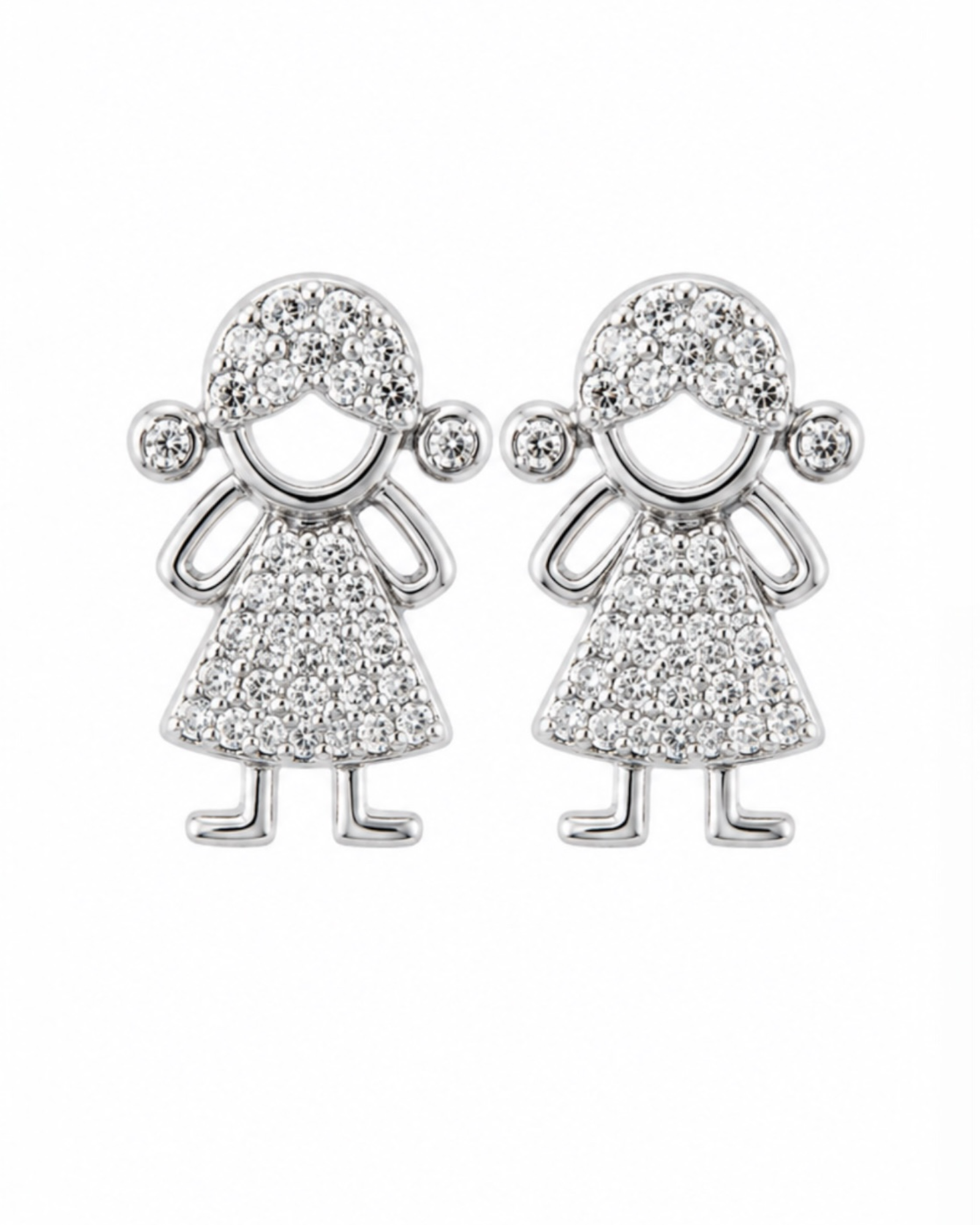 Silver Petal Earrings