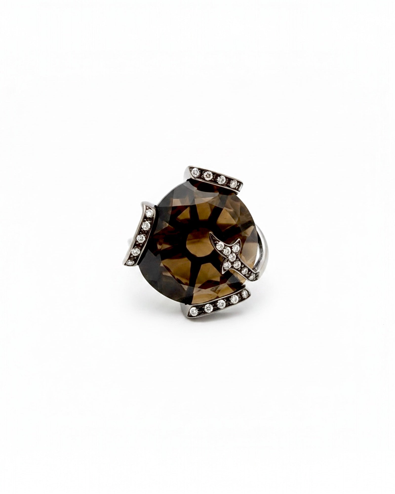 Brown Stone Ring in Silver
