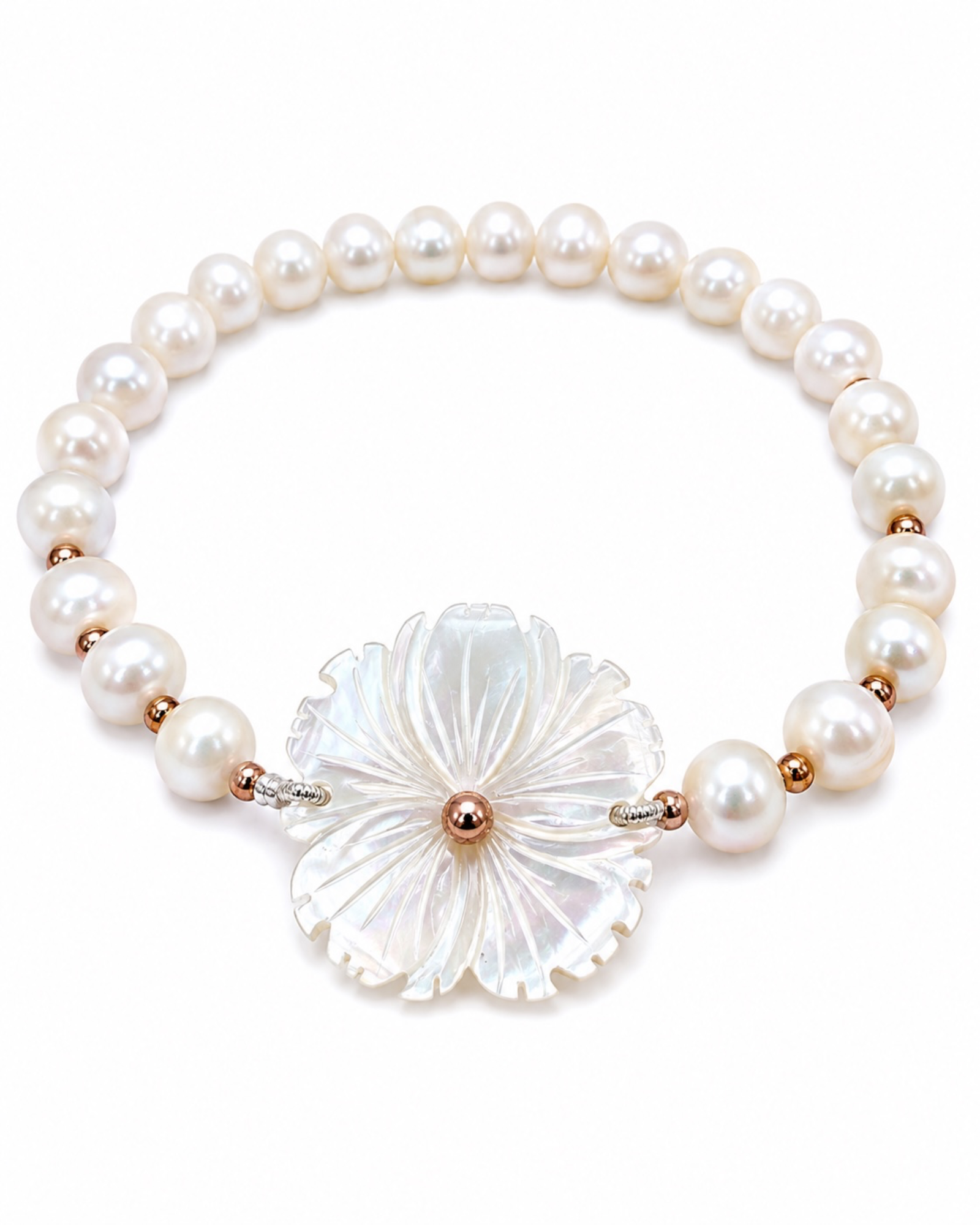 Pulseira Pérolas em Prata