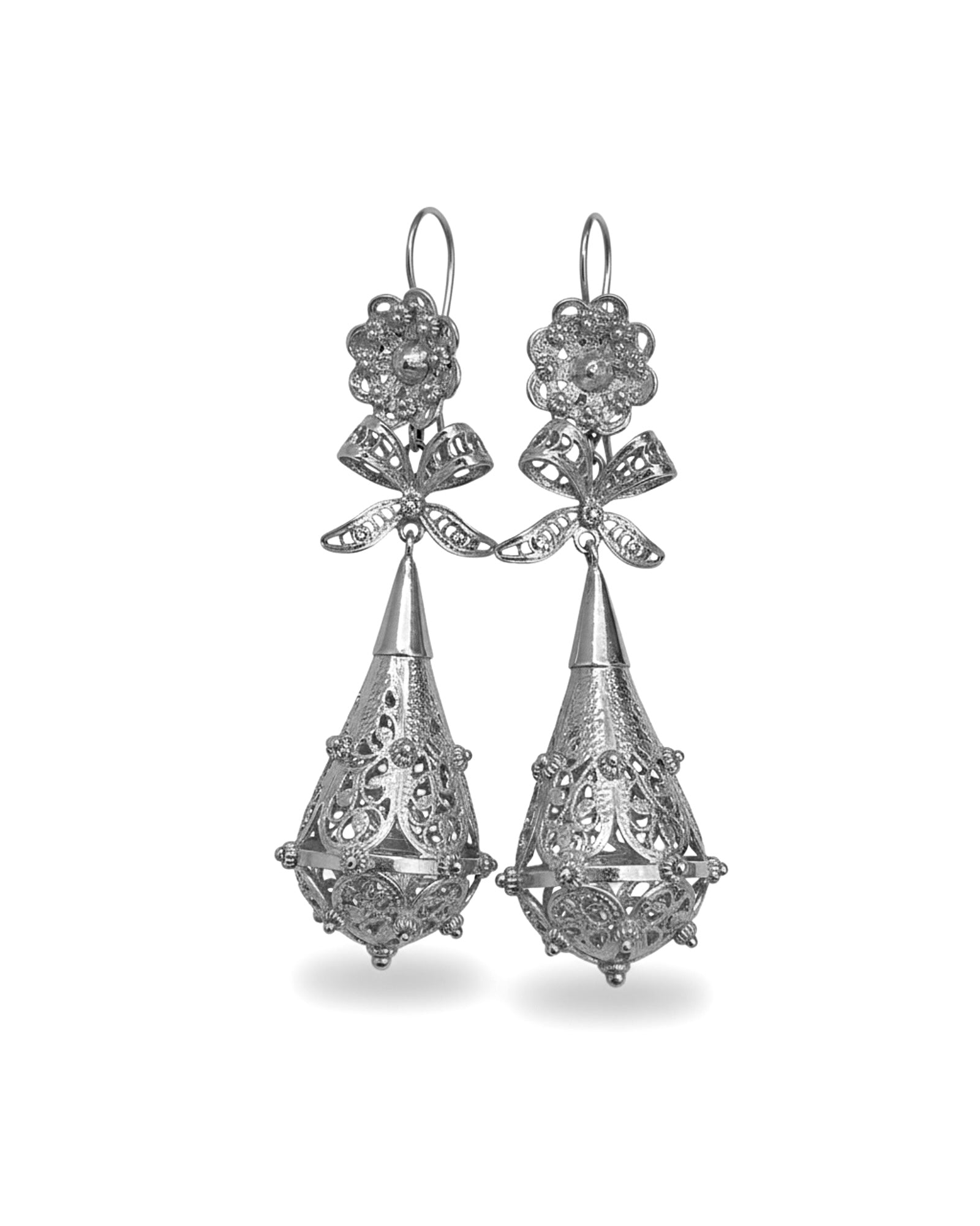 Filigree Earrings in Silver