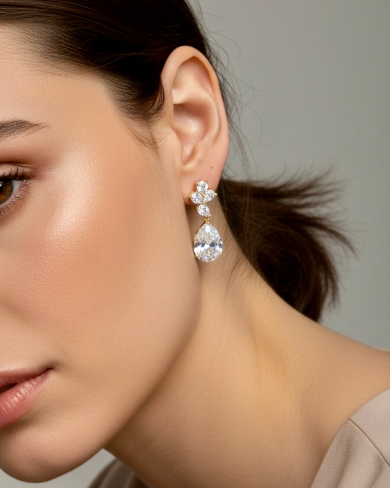 Rose Gold Teardrop Earrings