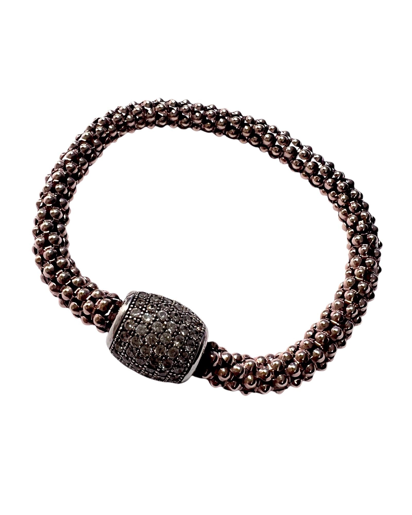 Center Bracelet in Pink Silver