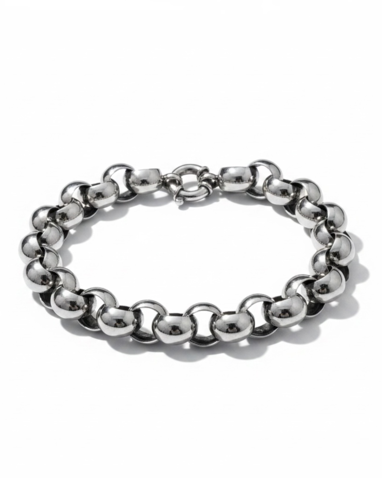 Pulseira Elos Redondos em Prata