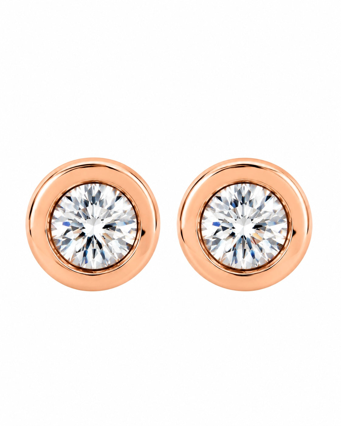 Solitaire Earrings in Gold