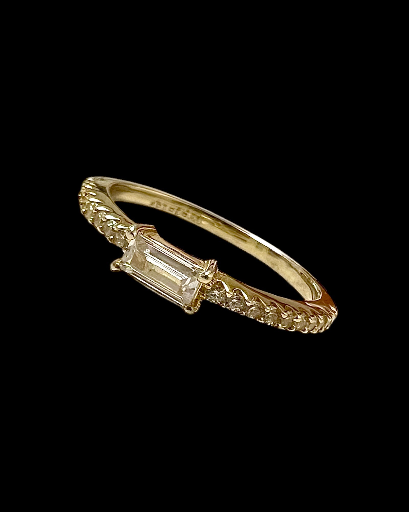 Gold Plated Solitaire Ring