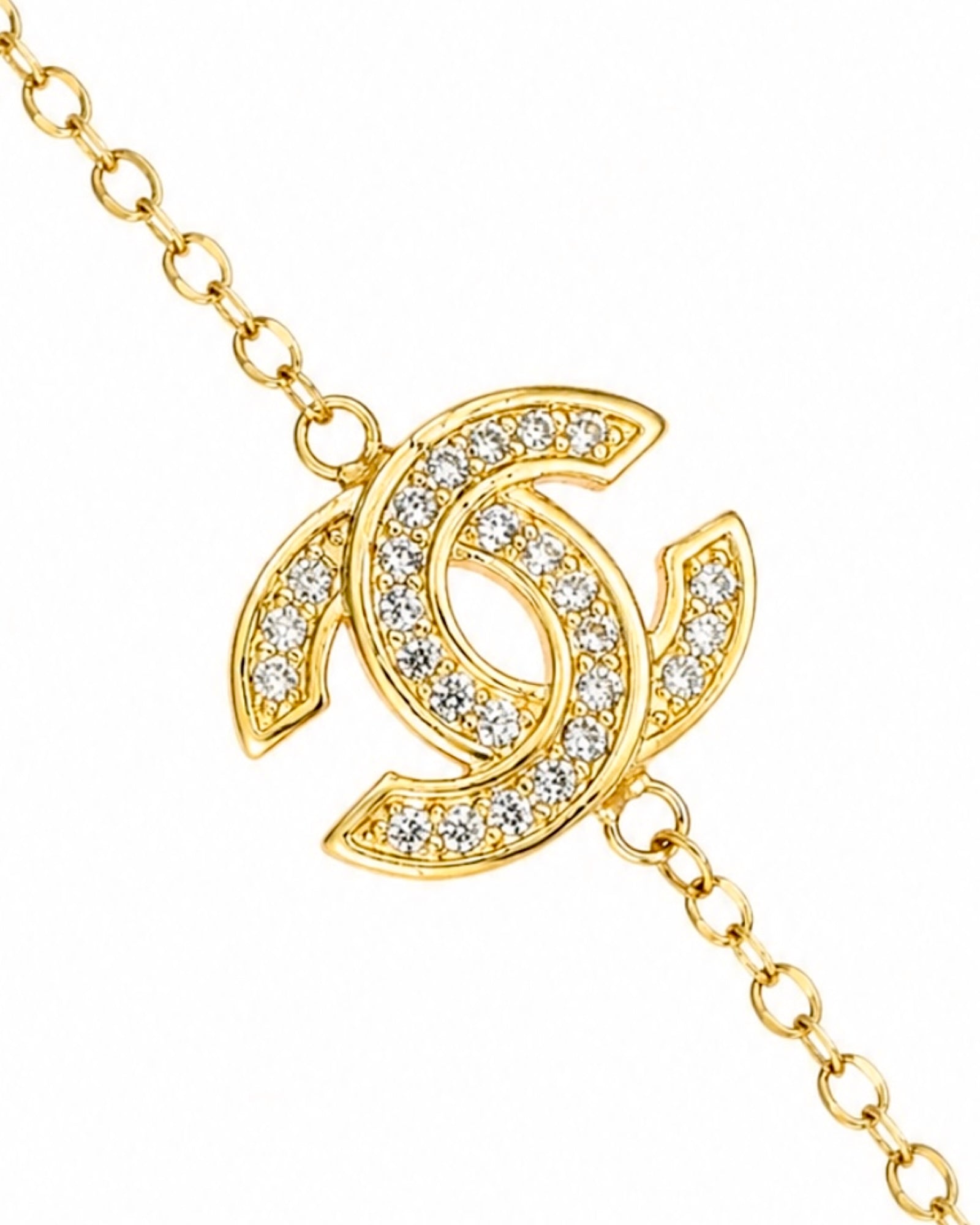 Pulseira Charme em Prata Dourada