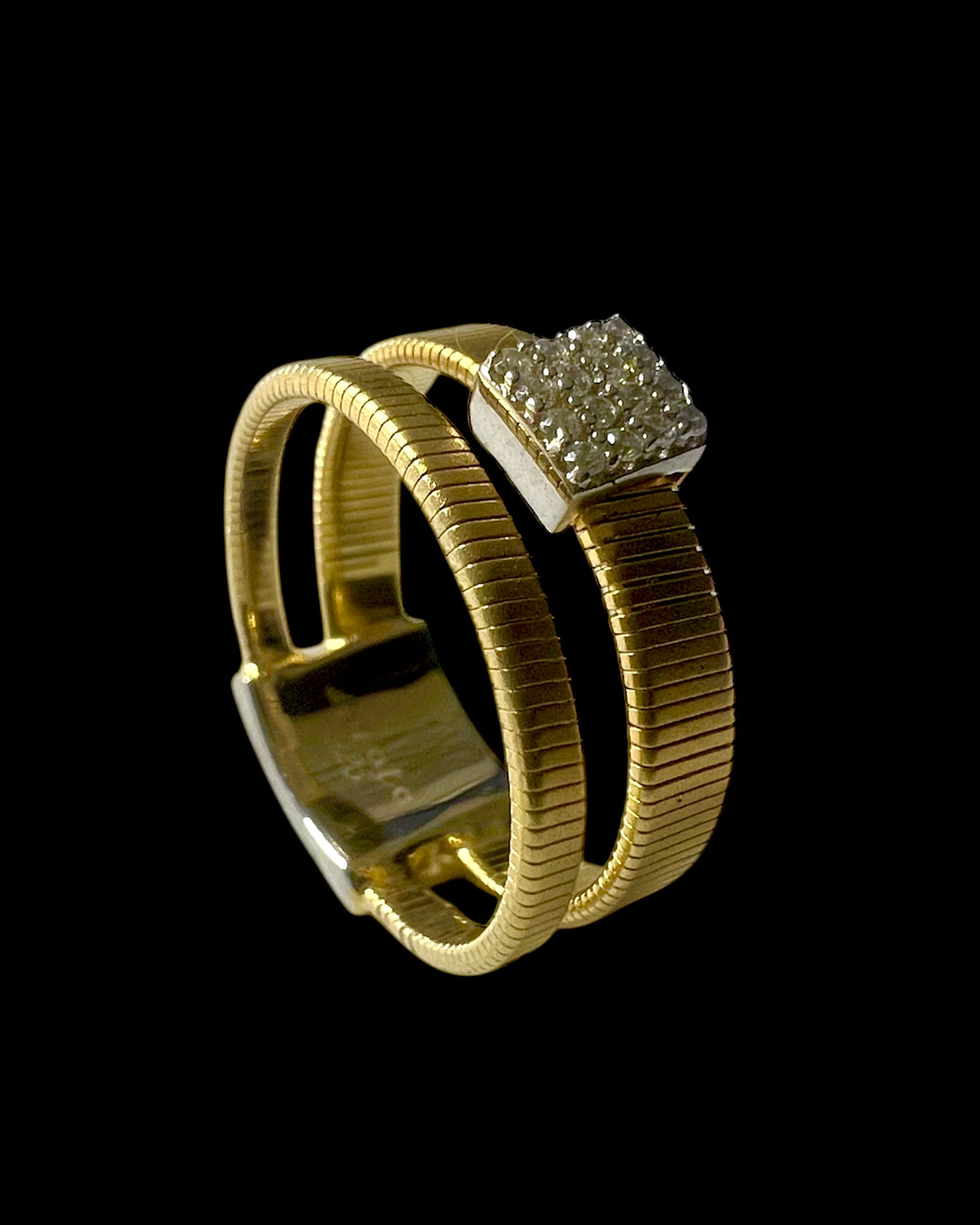 Solitaire Ring in Silver and Gold Plated Silver