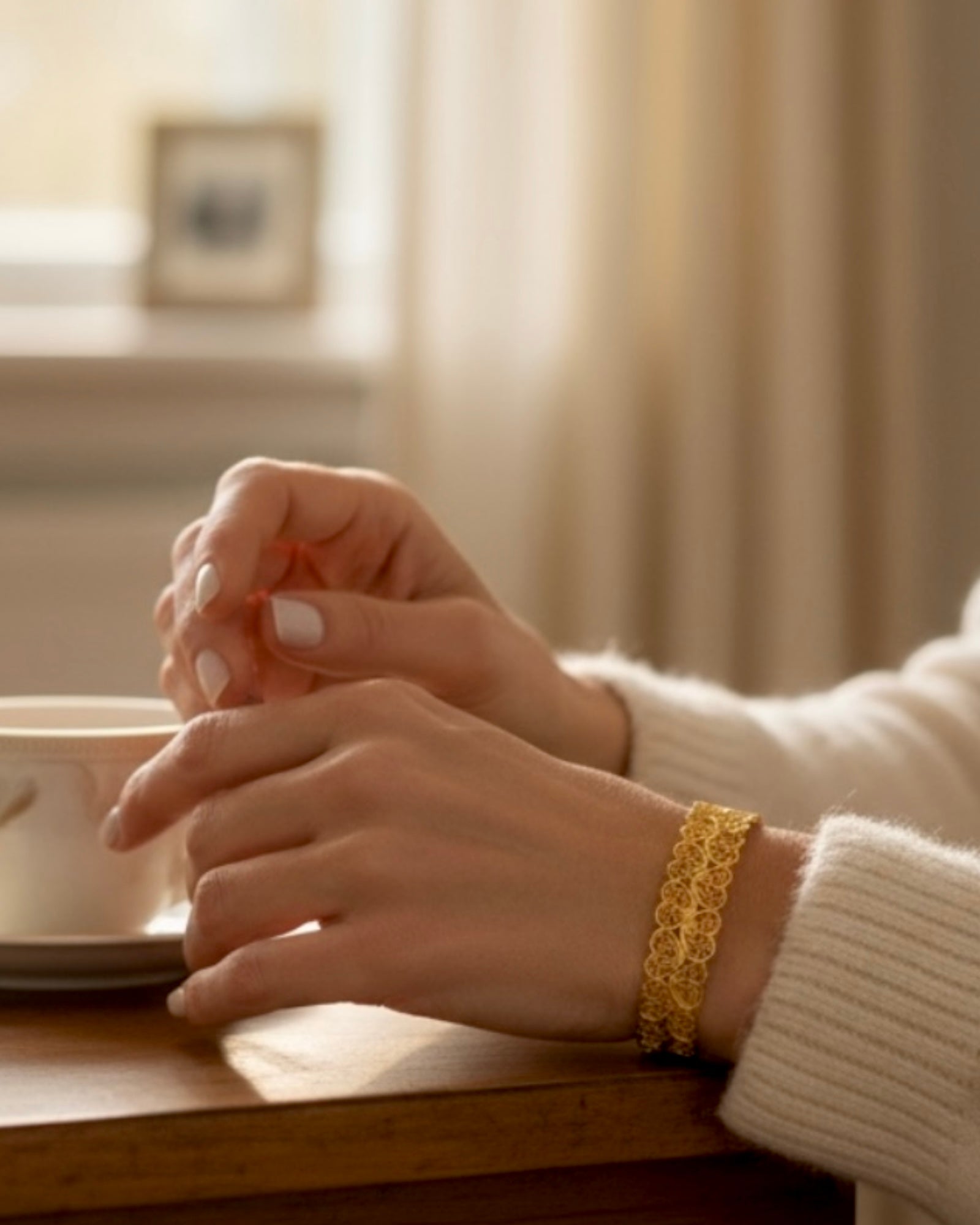 Filigree and gilded silver bracelet/slave bracelet