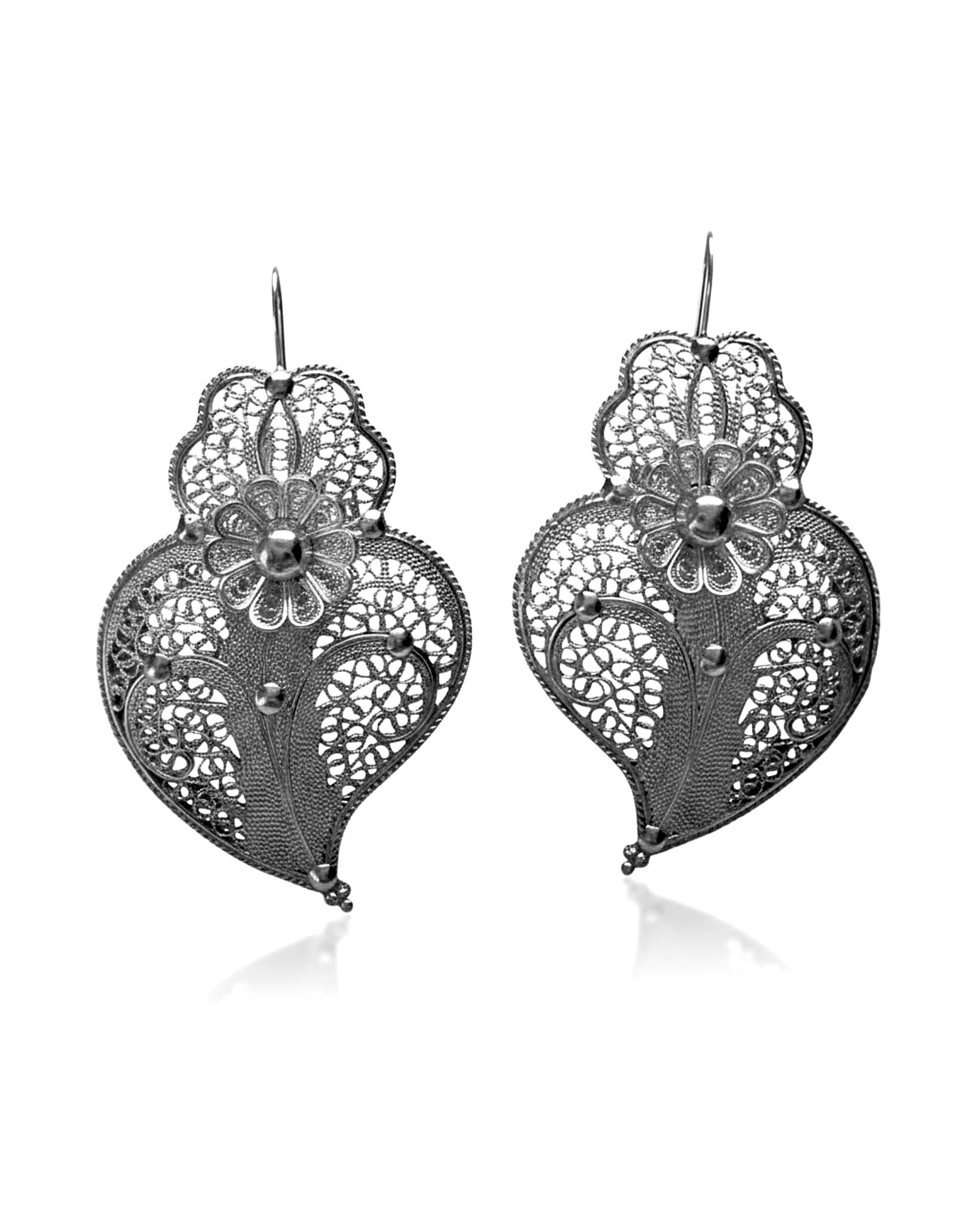 Viana Heart Earrings in Gold Plated Silver