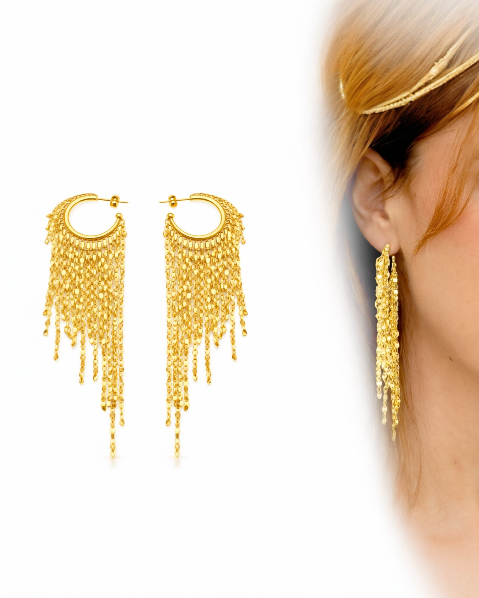 Argolas de Festa em Prata Dourada