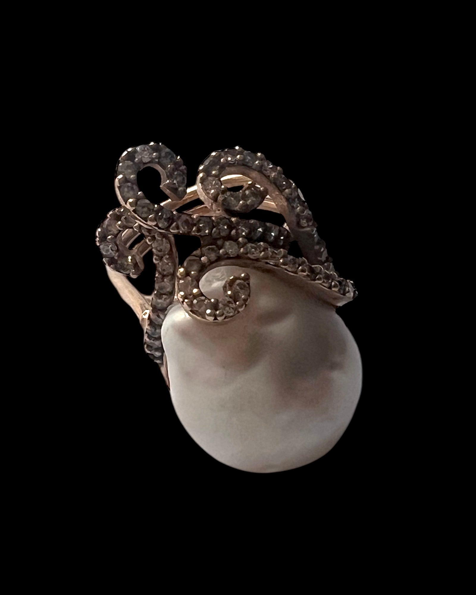 Anel Elegância com Pérola em Prata