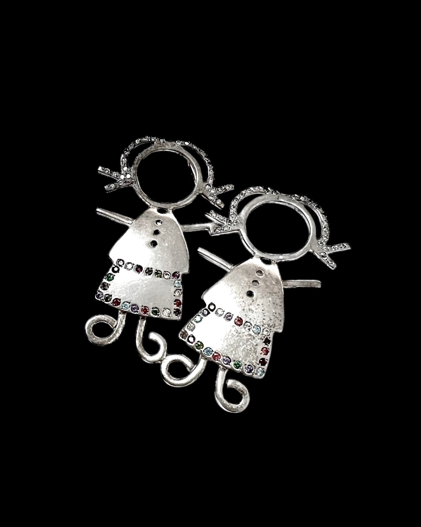 Alfinete / Medalha Meninas em Prata