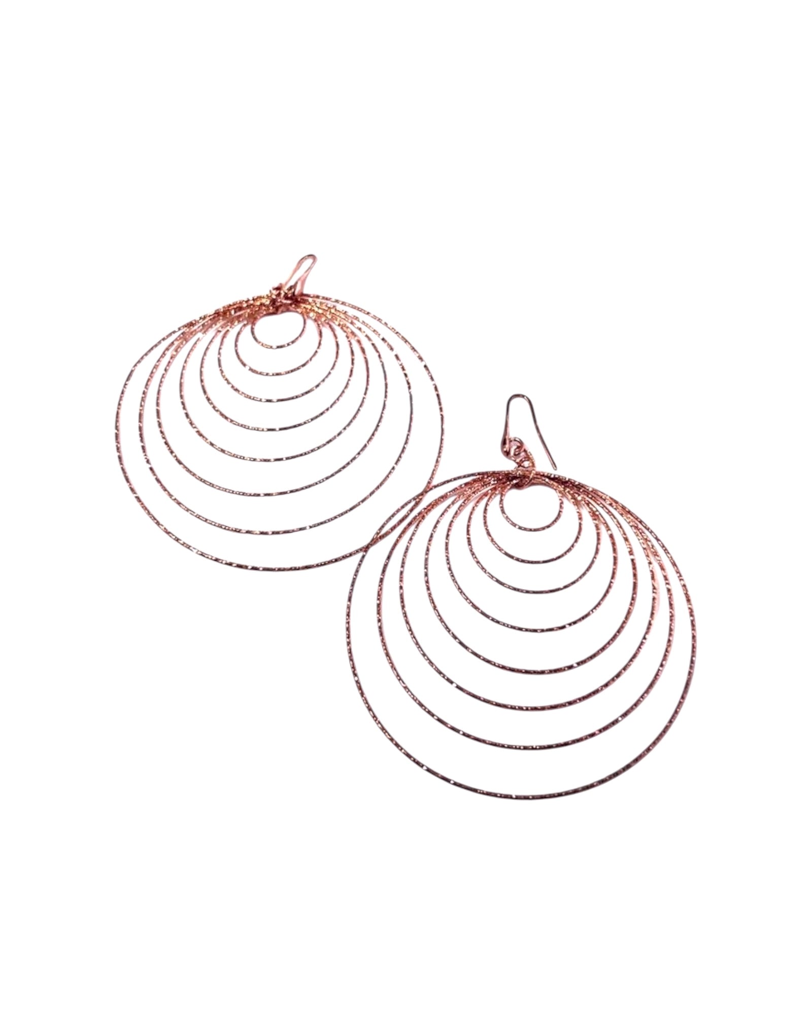 Rose Silver Hoop Earrings