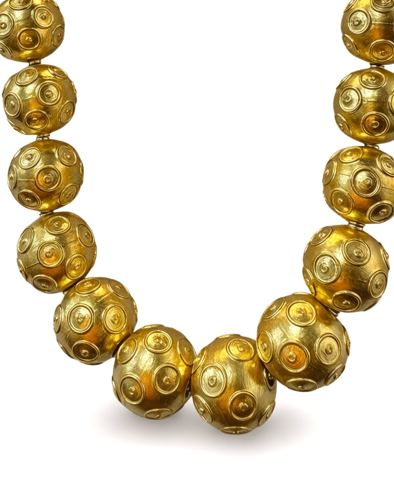 Viana Bead Necklace in Gold-Plated Silver