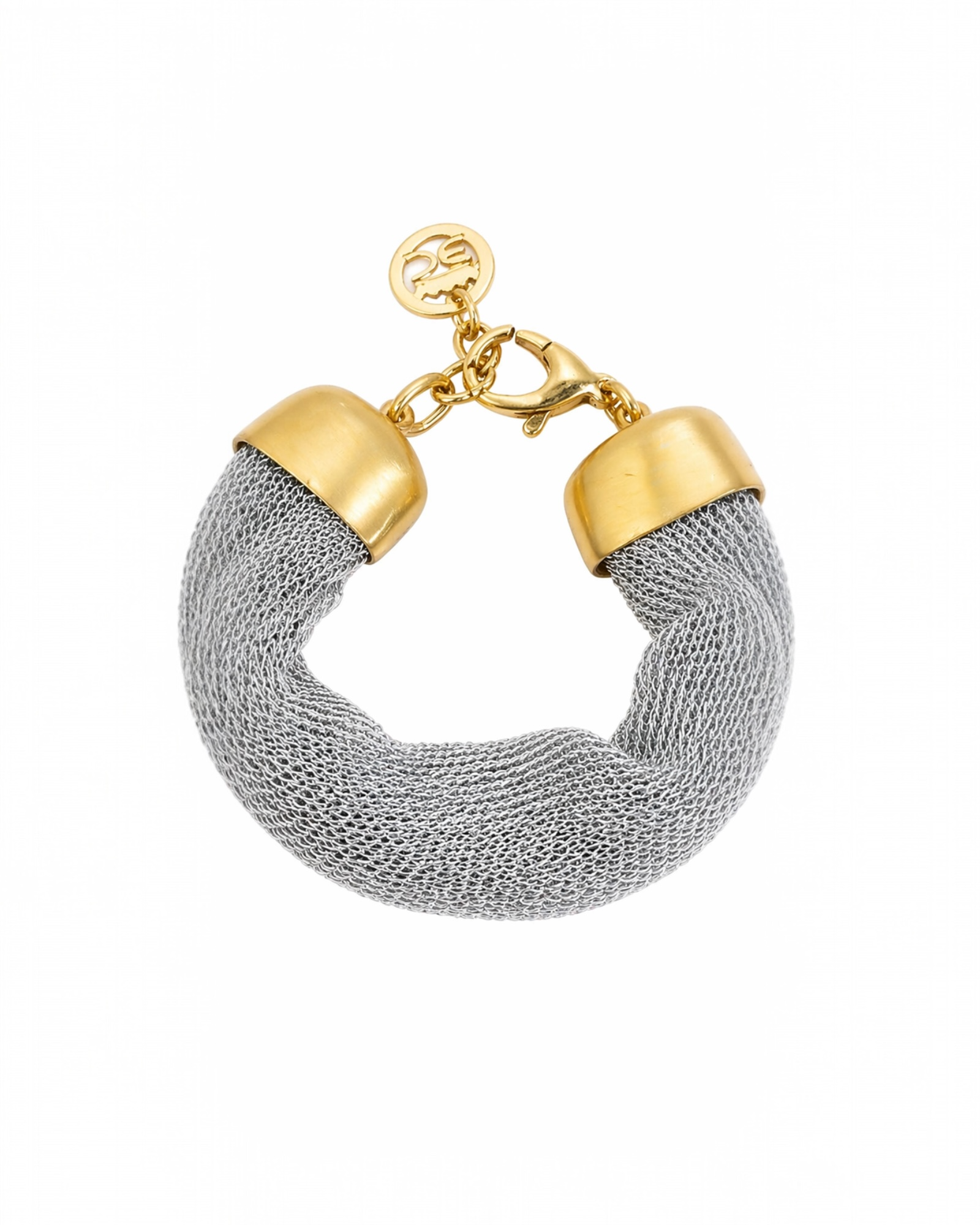 Pulseira Malha em Prata Dourada