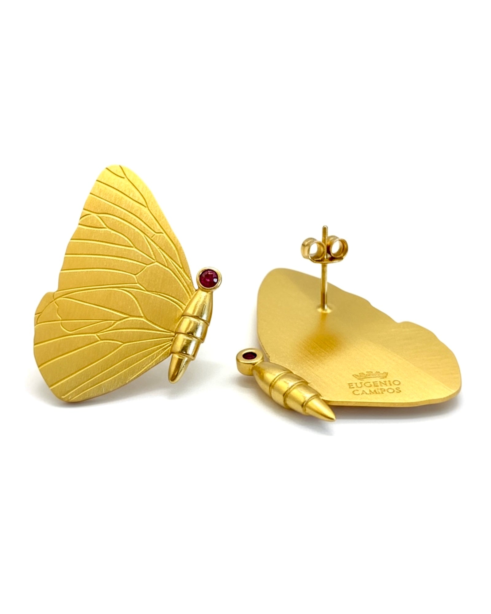 Butterfly Earrings in Gold-Plated Silver