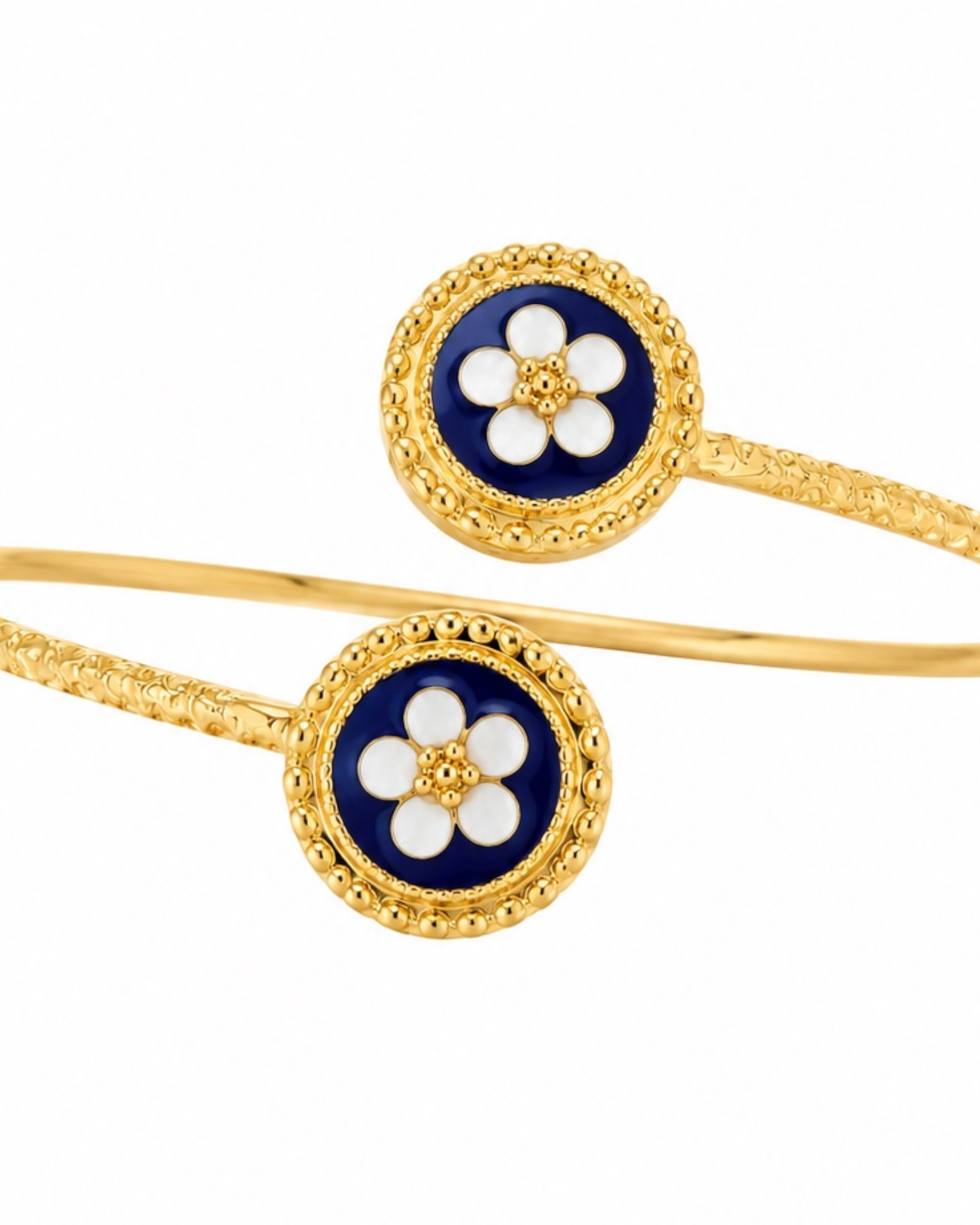 Blue Snail Bracelet in Gold-Plated Silver