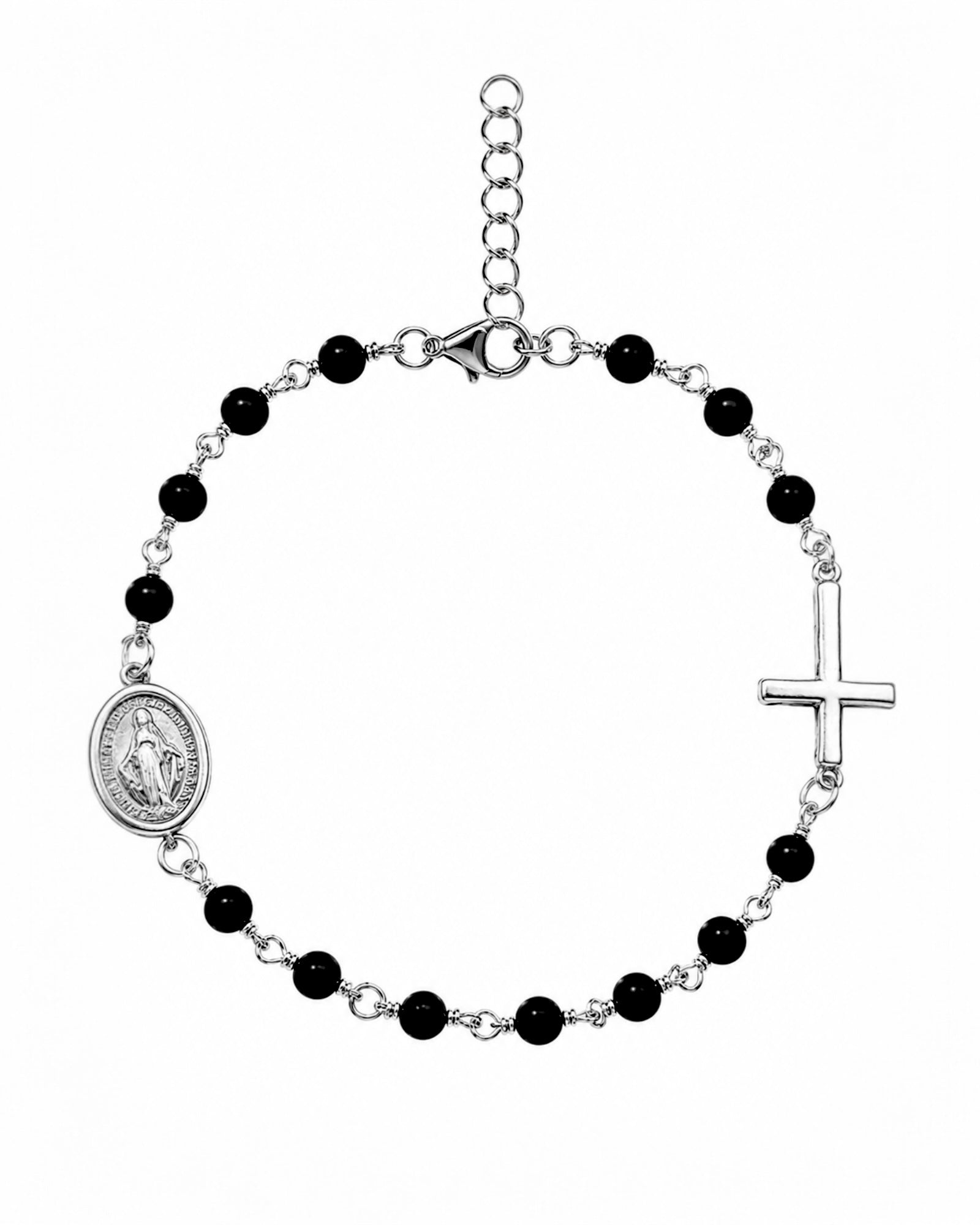 Silver Rosary Bracelet