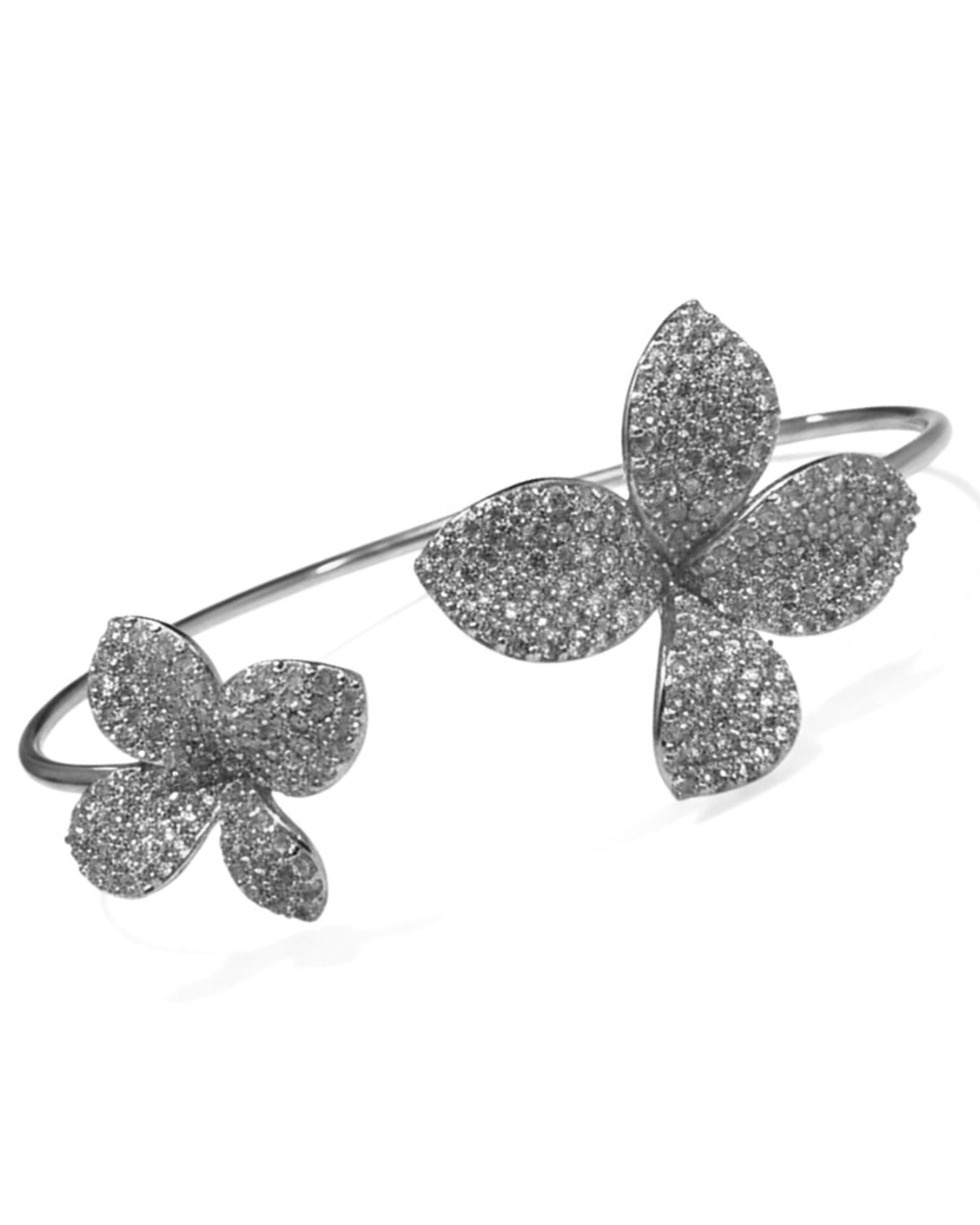Bracelet / Slave Ring with Petals in Silver