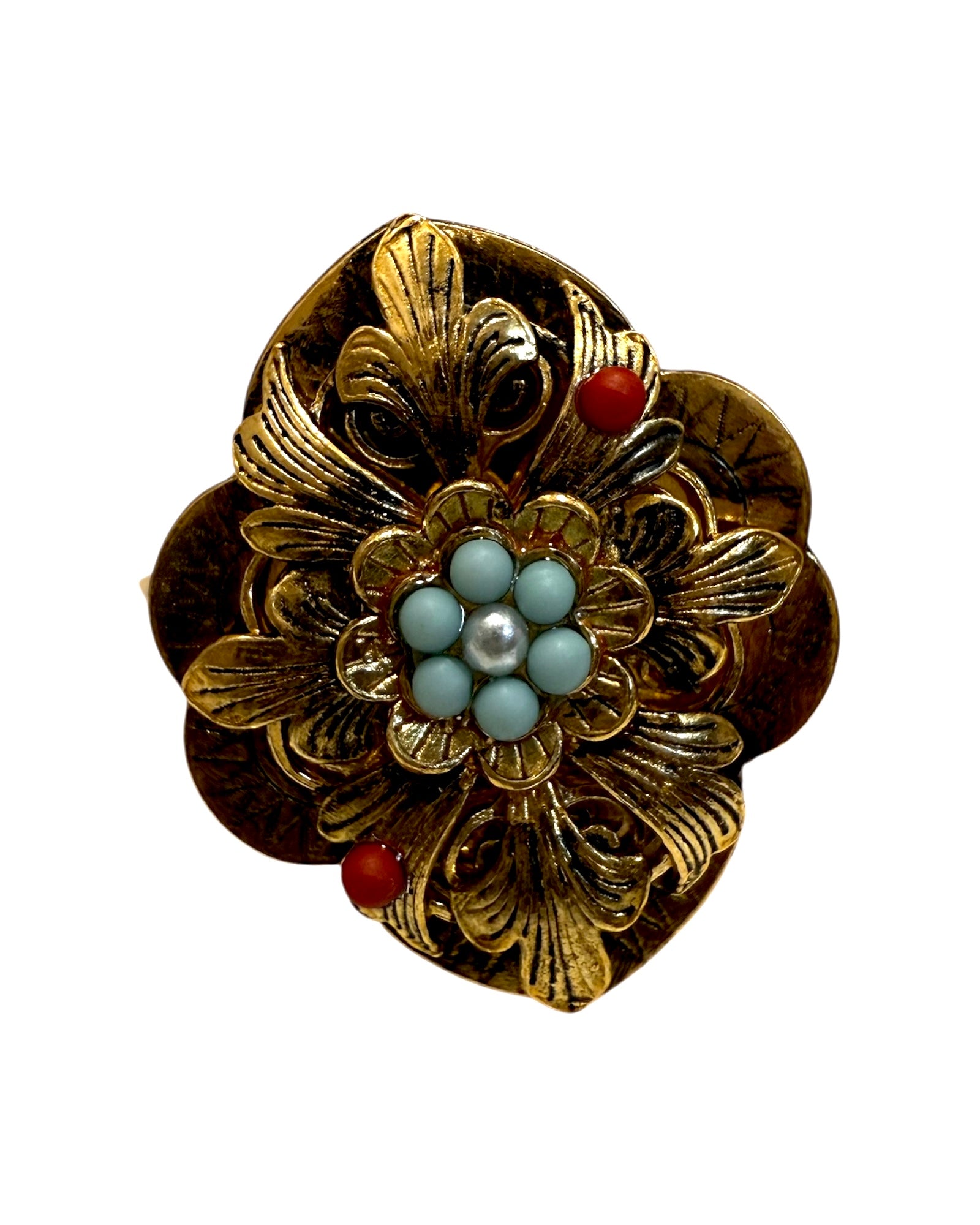 Filigree Ring in Gold Plated Silver