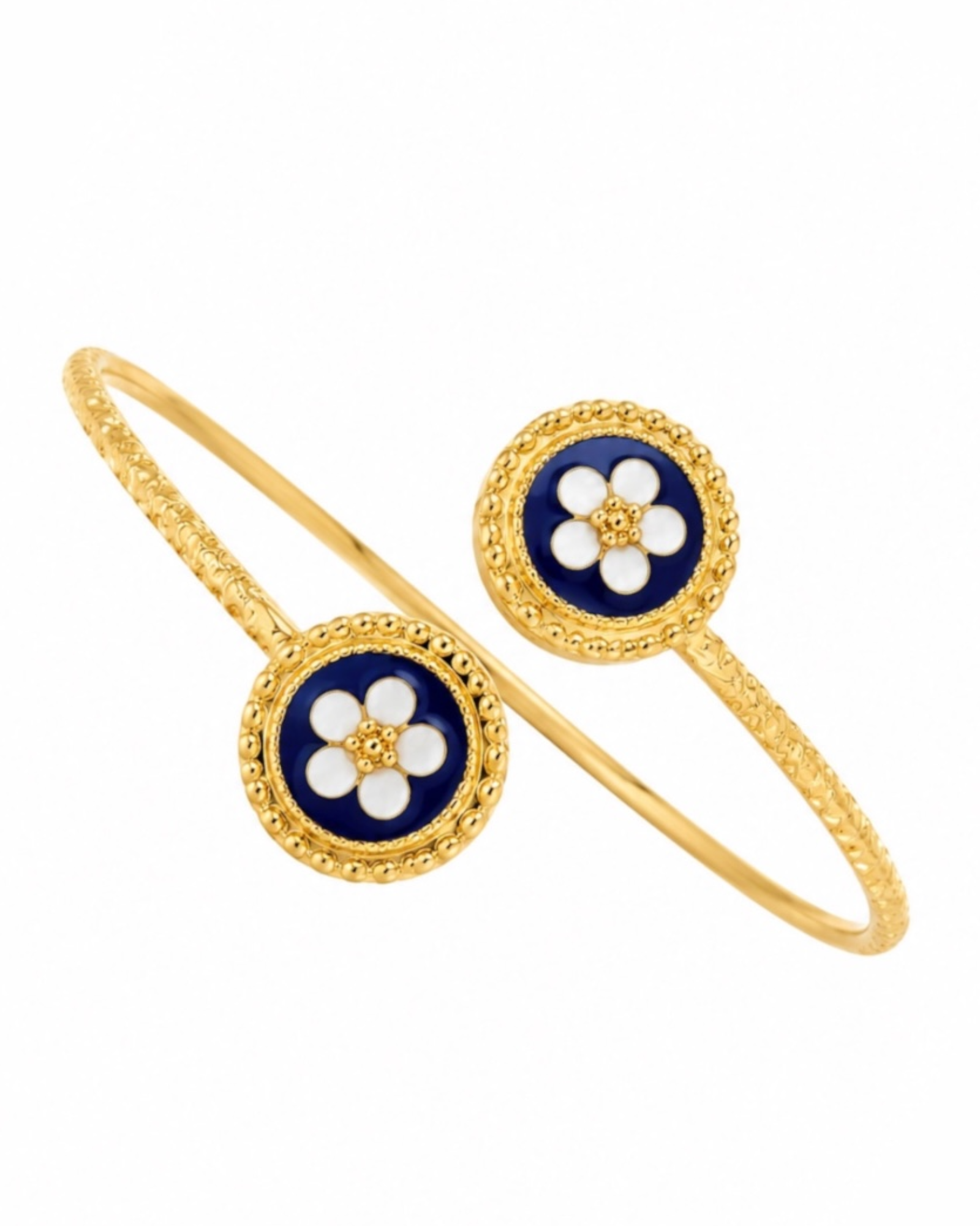 Blue Snail Bracelet in Gold-Plated Silver