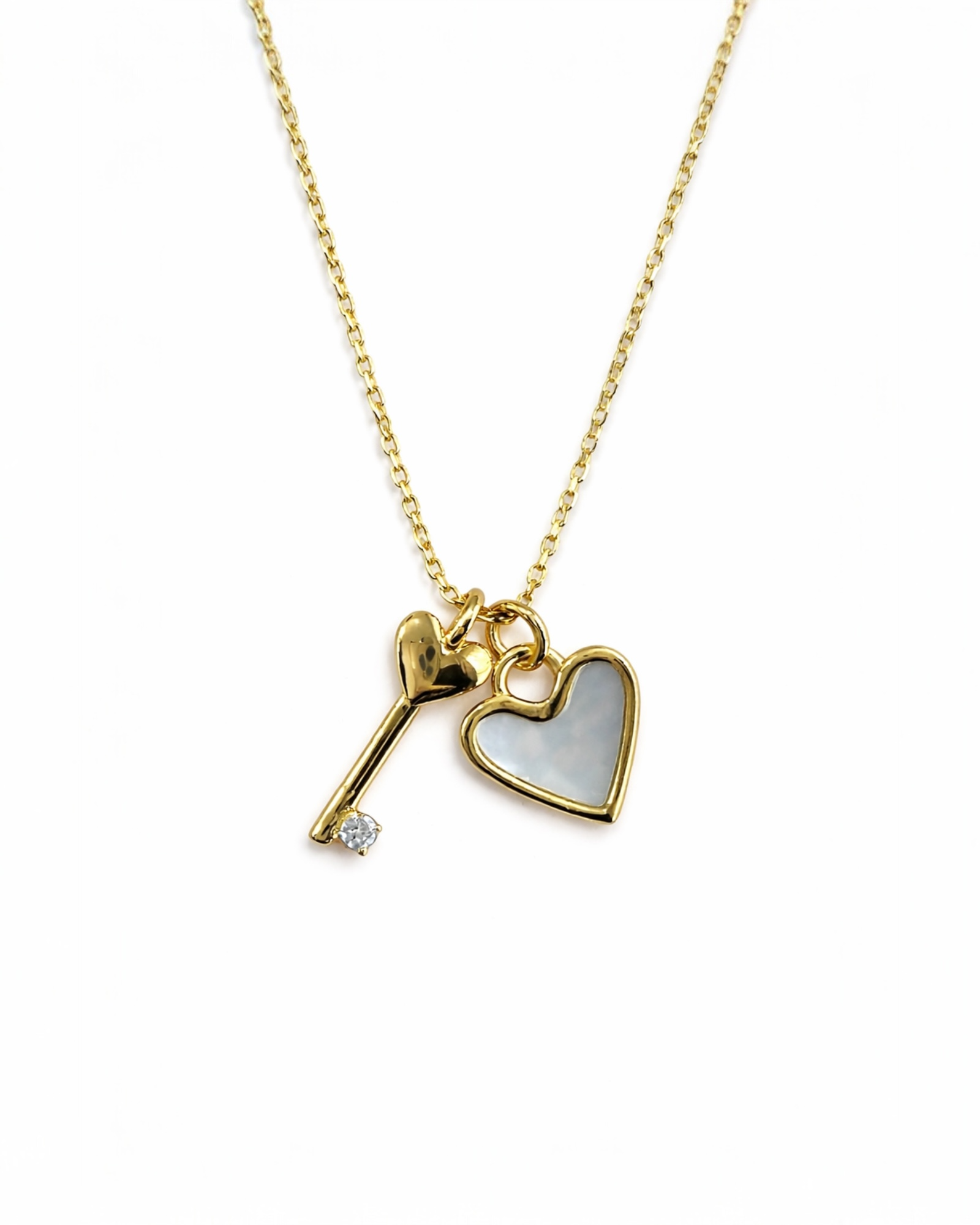 Colar Amor Secreto em Prata Dourada