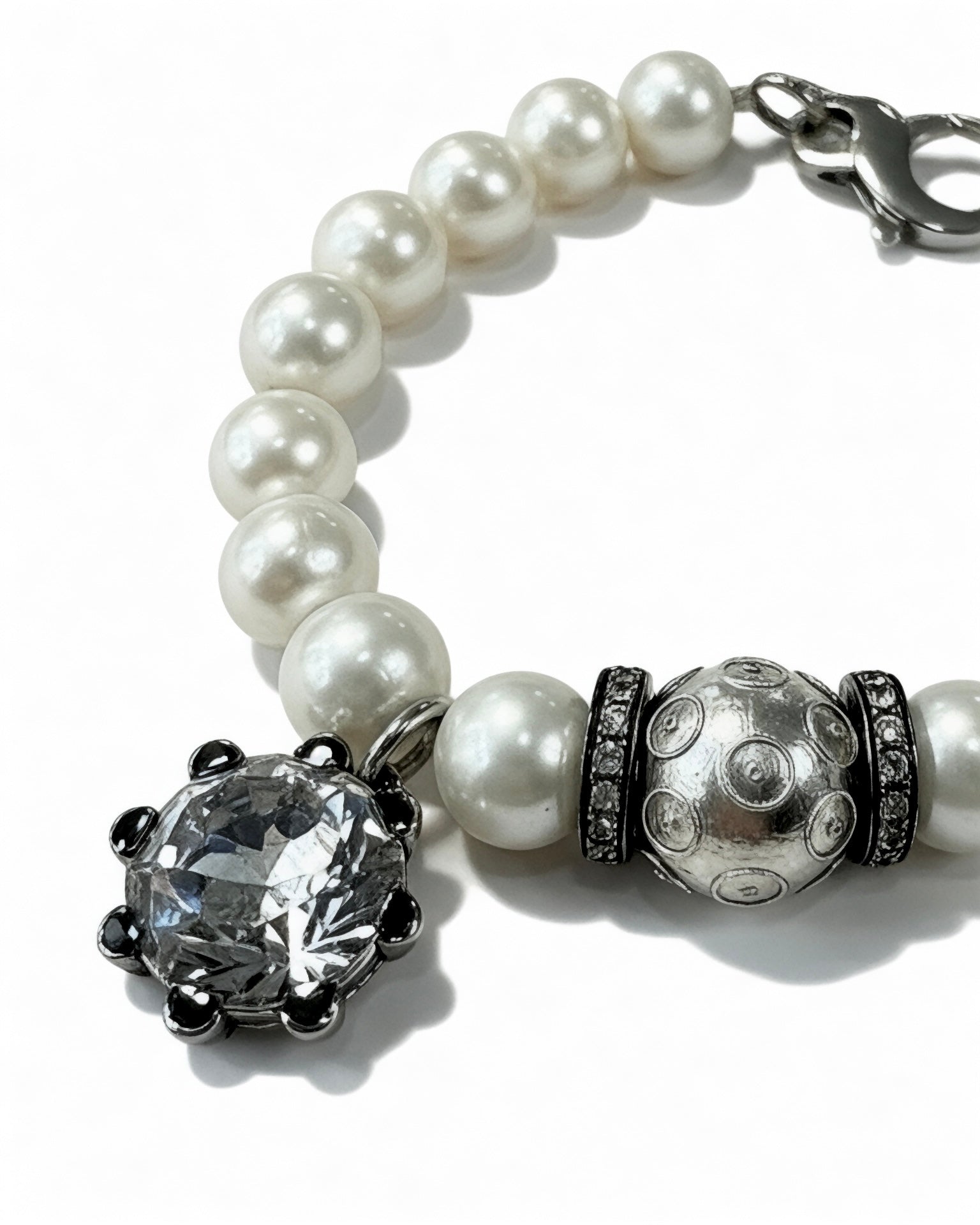 Pulseira com Conta de Viana em Prata