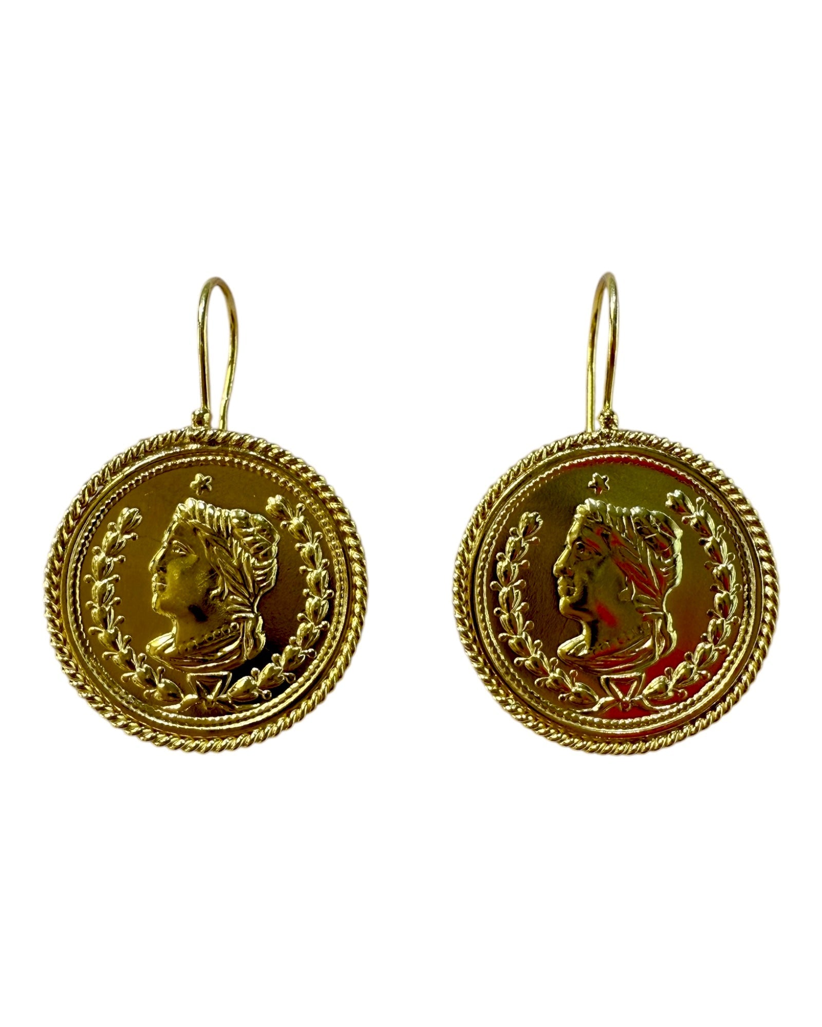 Libra Image Earrings in Gold Plated Silver