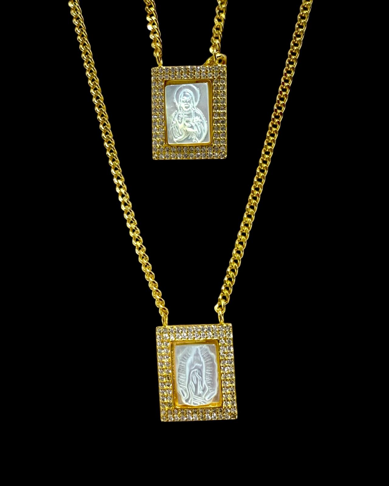 God Guide You Silver Scapular - Men