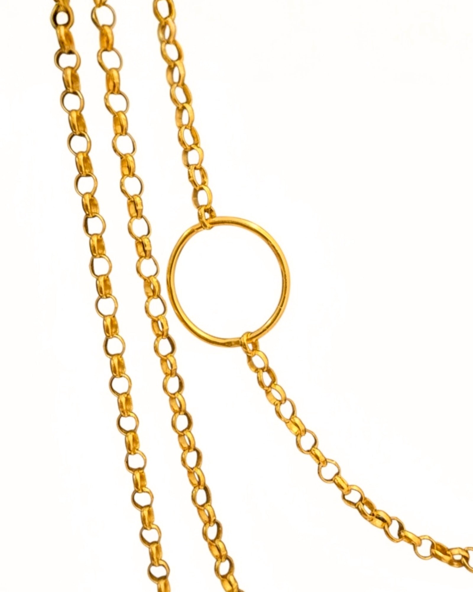 Colar Cordão em Prata Dourada