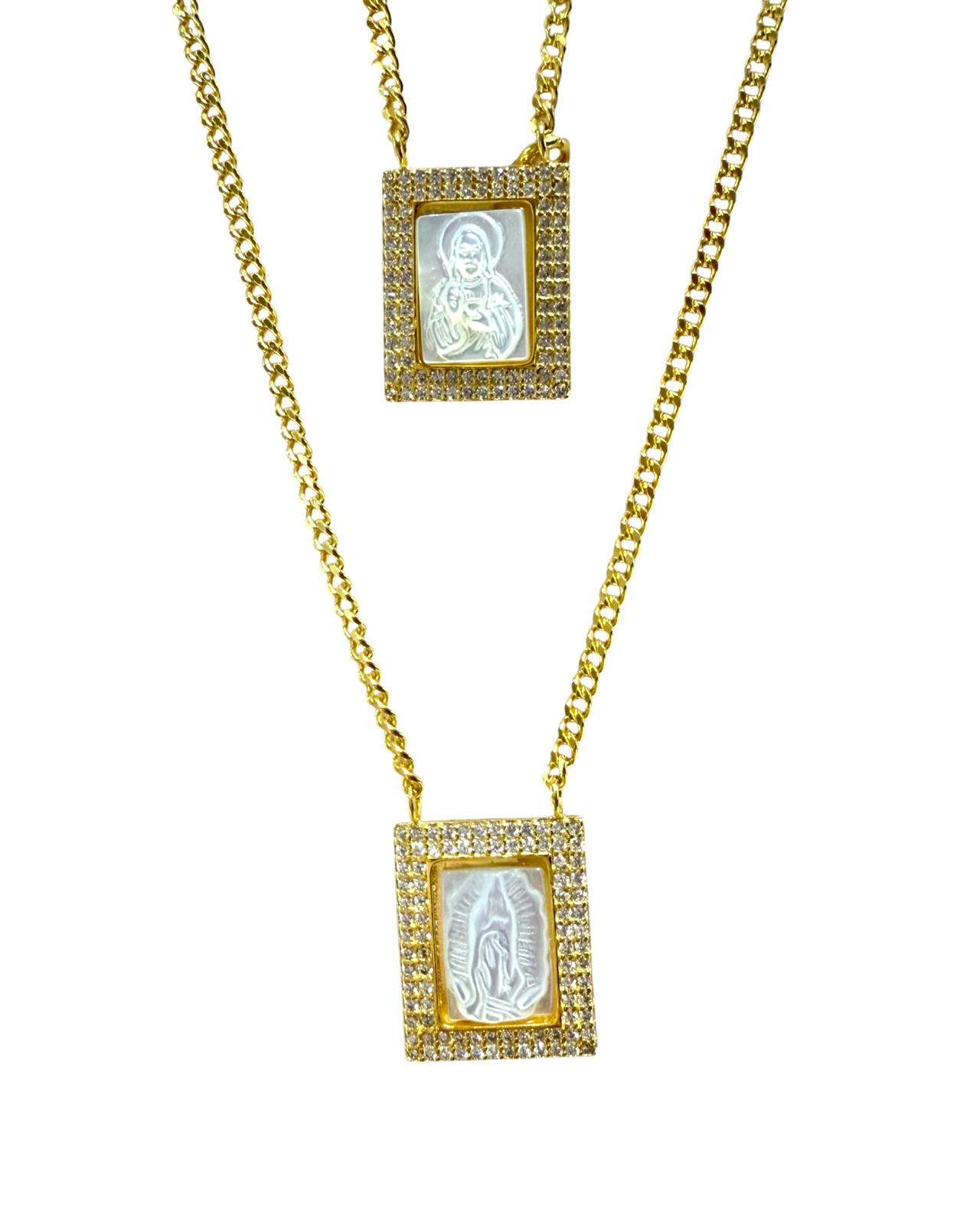 God Guide You Silver Scapular - Men