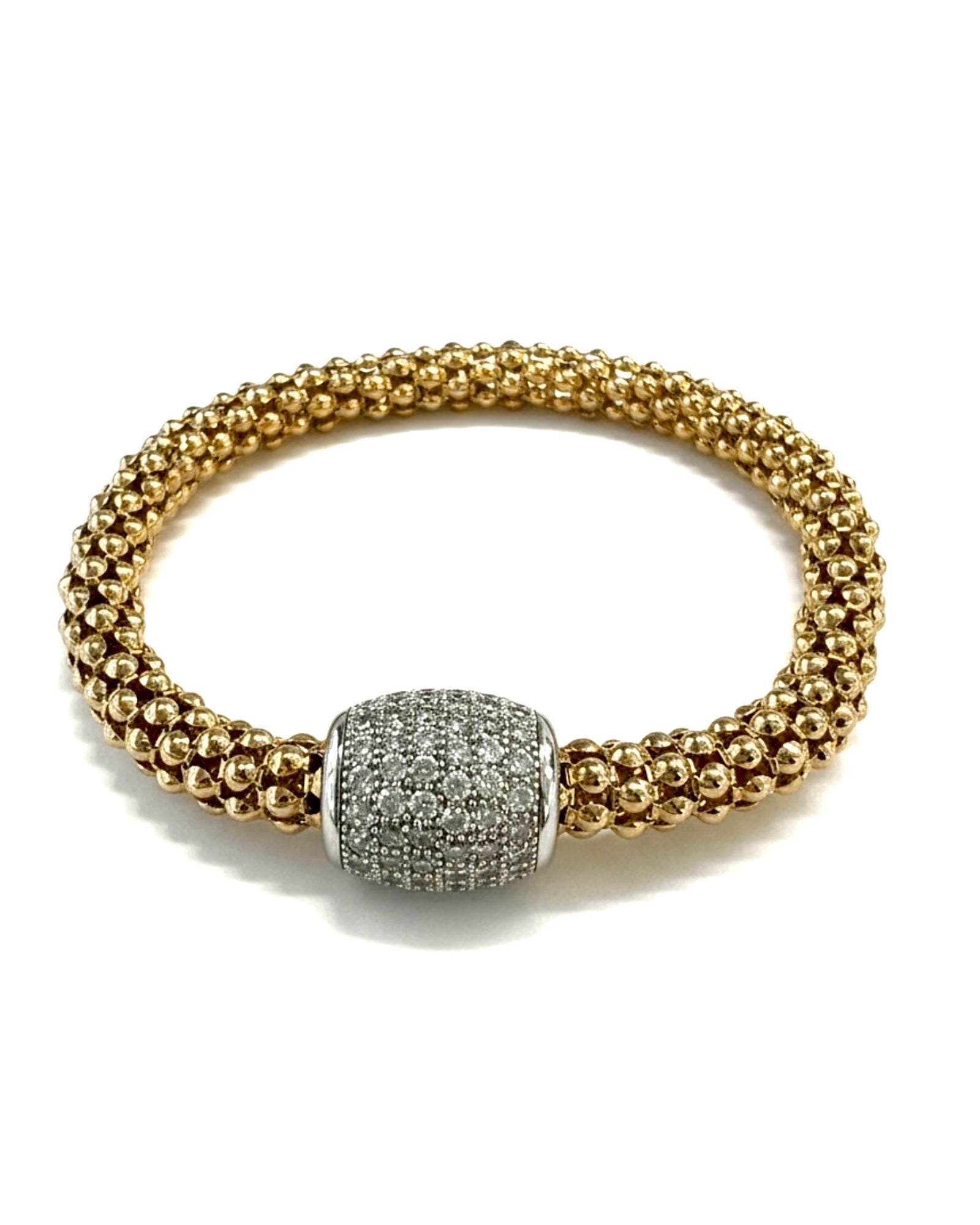 Gold-plated silver center bracelet