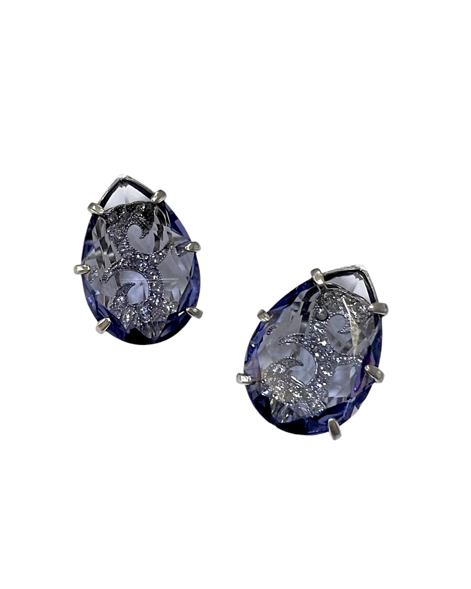 Brincos Gotas Lilás