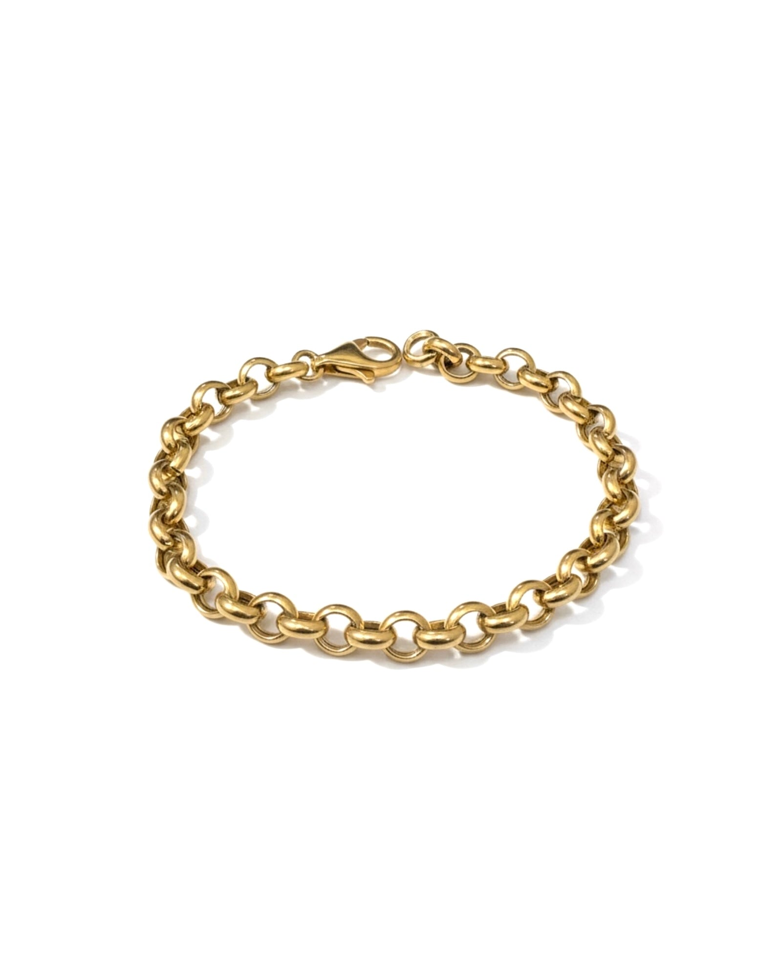 Pulseira Corrente em Prata Dourada