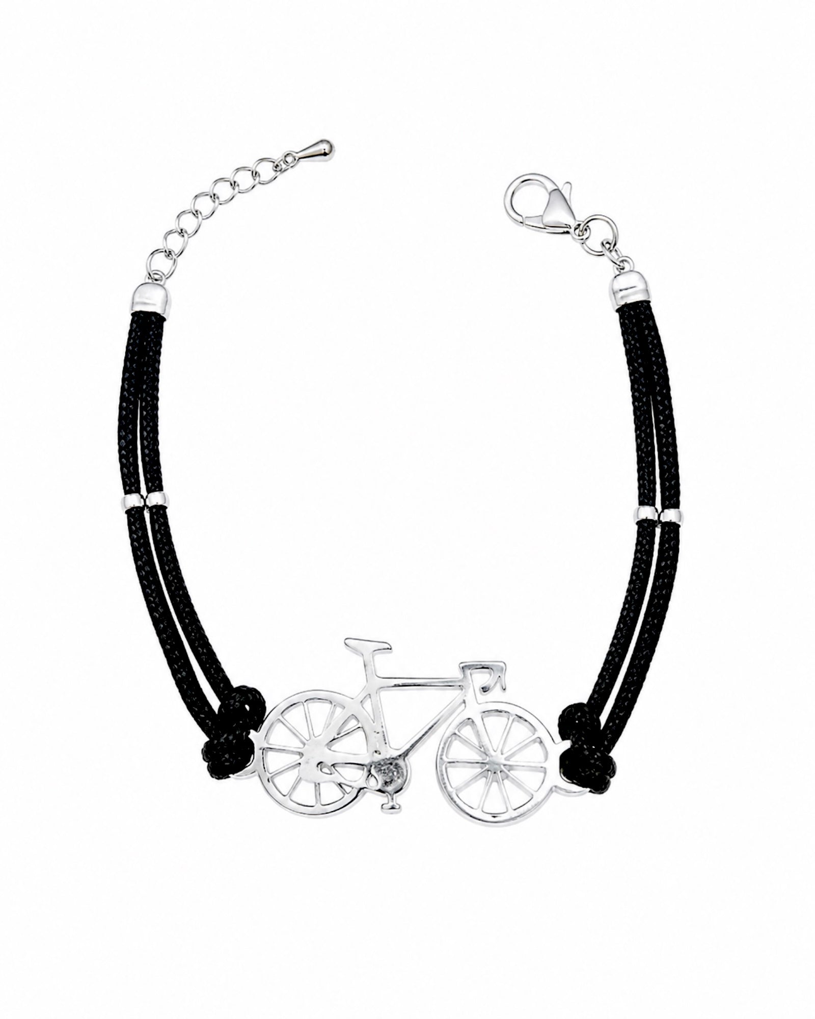 Silver Bicycle Bracelet