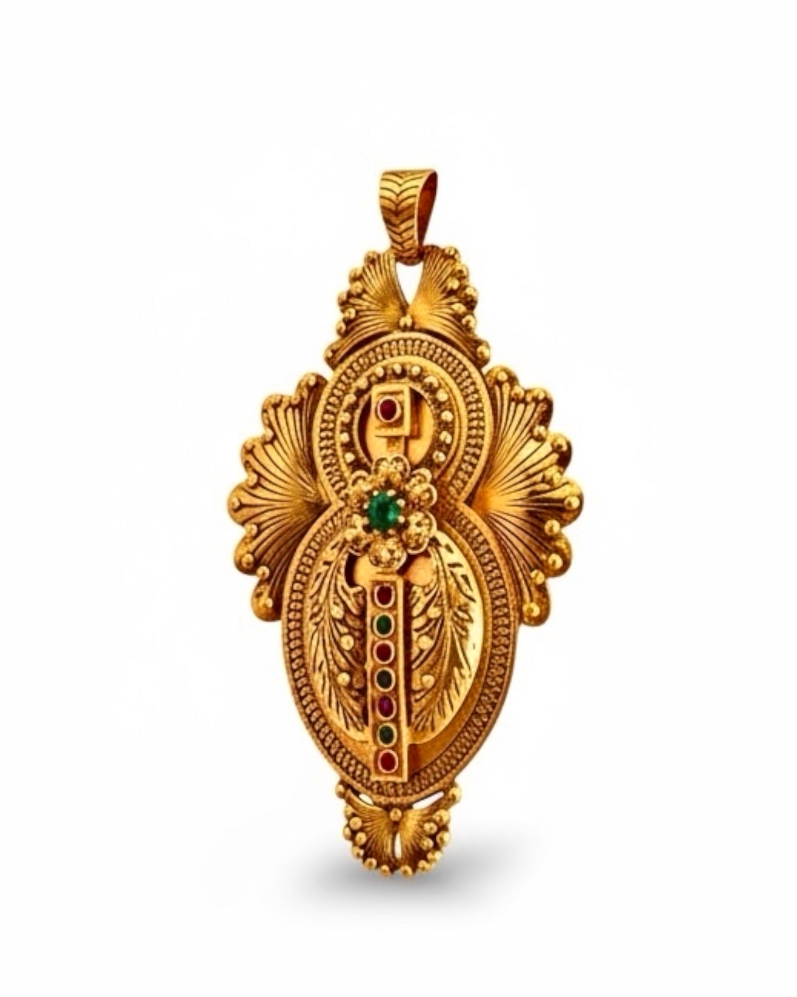 Filigree Gramalheira Medal in Gilded Silver and Colored Stones