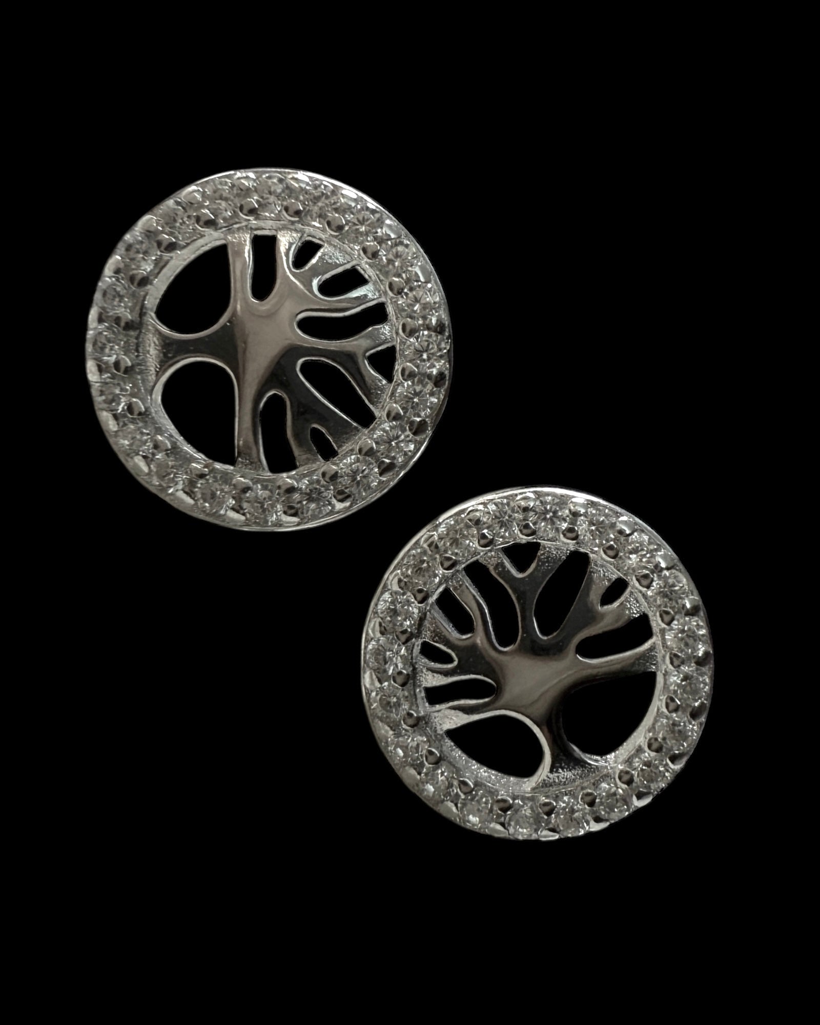Drop Earrings in Pink Silver