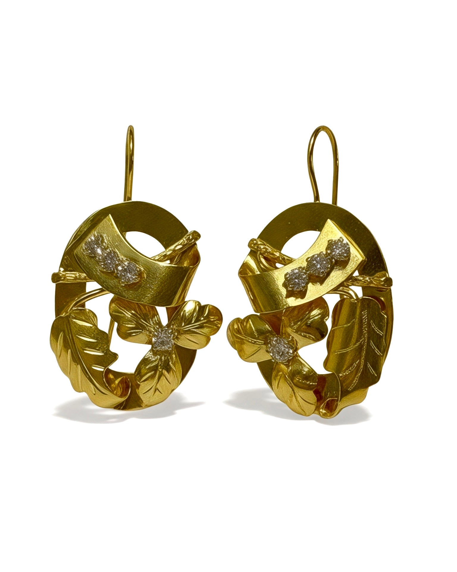 Baroque Earrings in Gold-Plated Silver