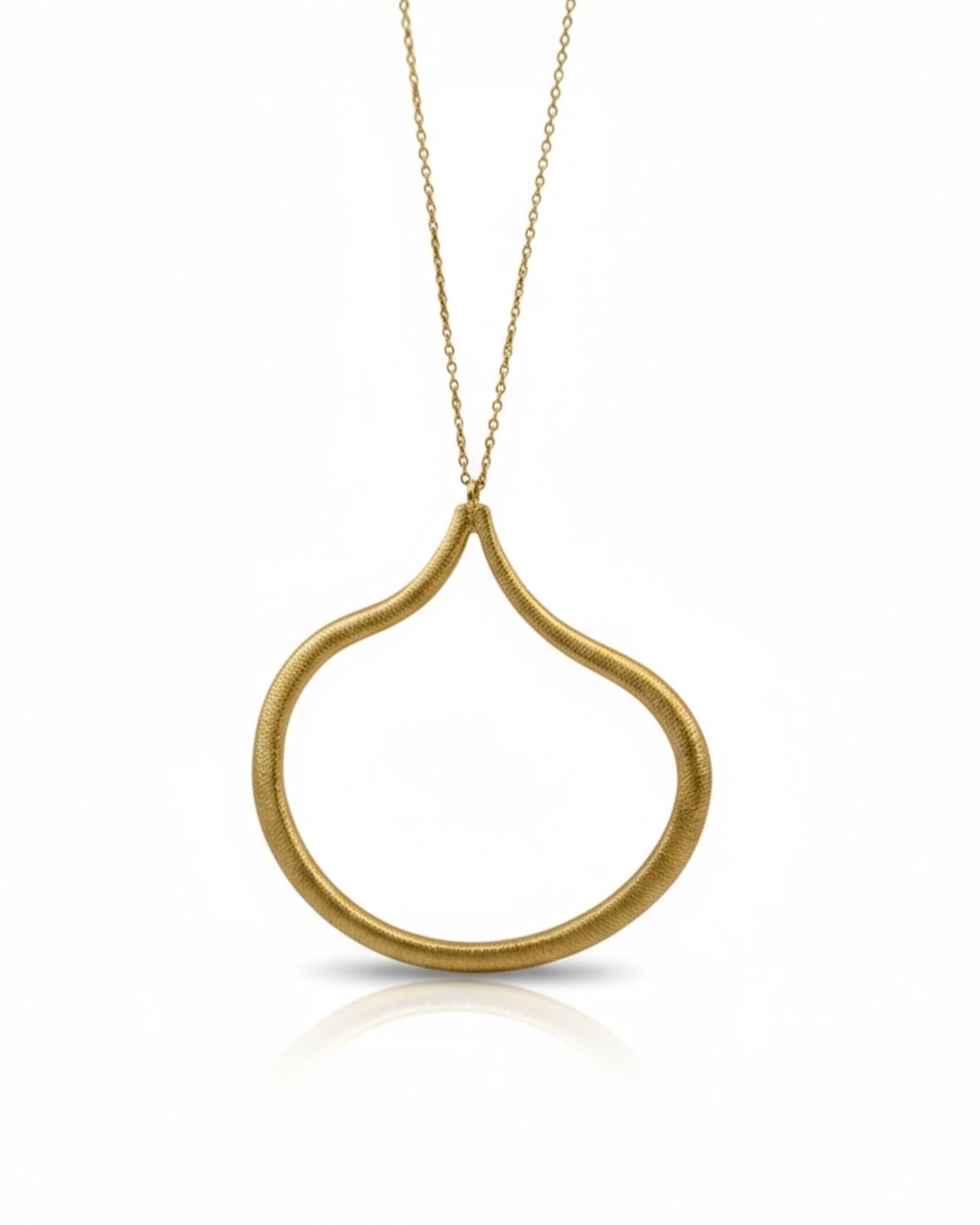 Colar Gota em Prata Dourada