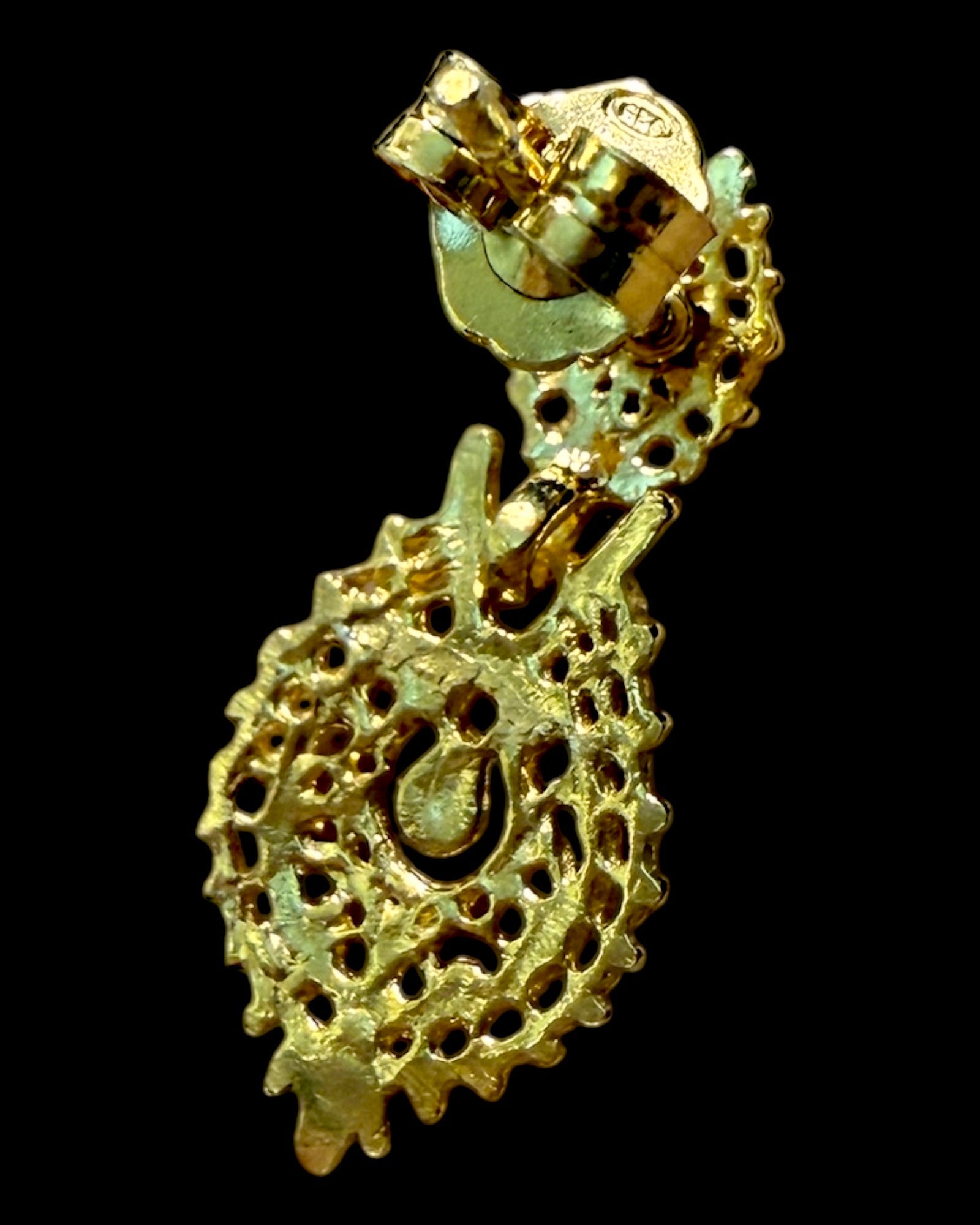 Queen Earrings in Gold Plated Silver