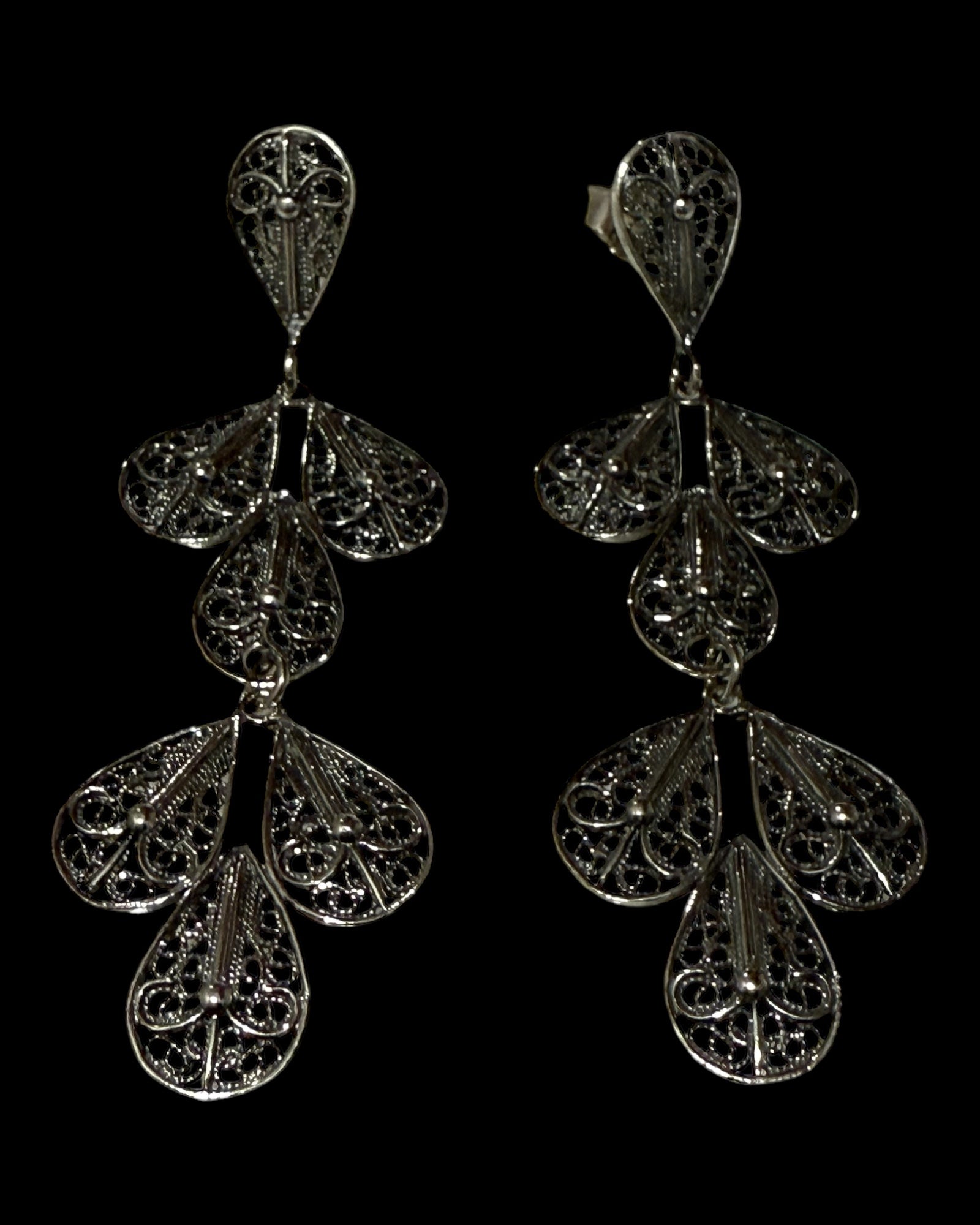 Viana Beads Earrings in Gold Plated Silver