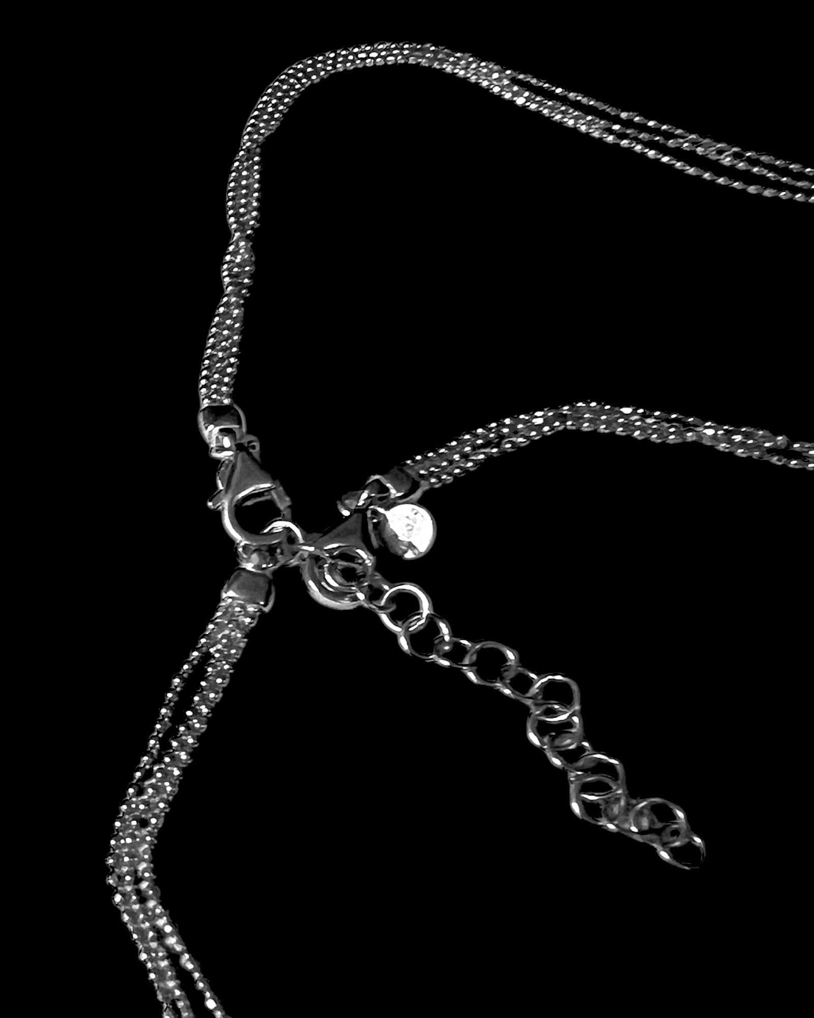 Silver Back/Chest Wire Necklace