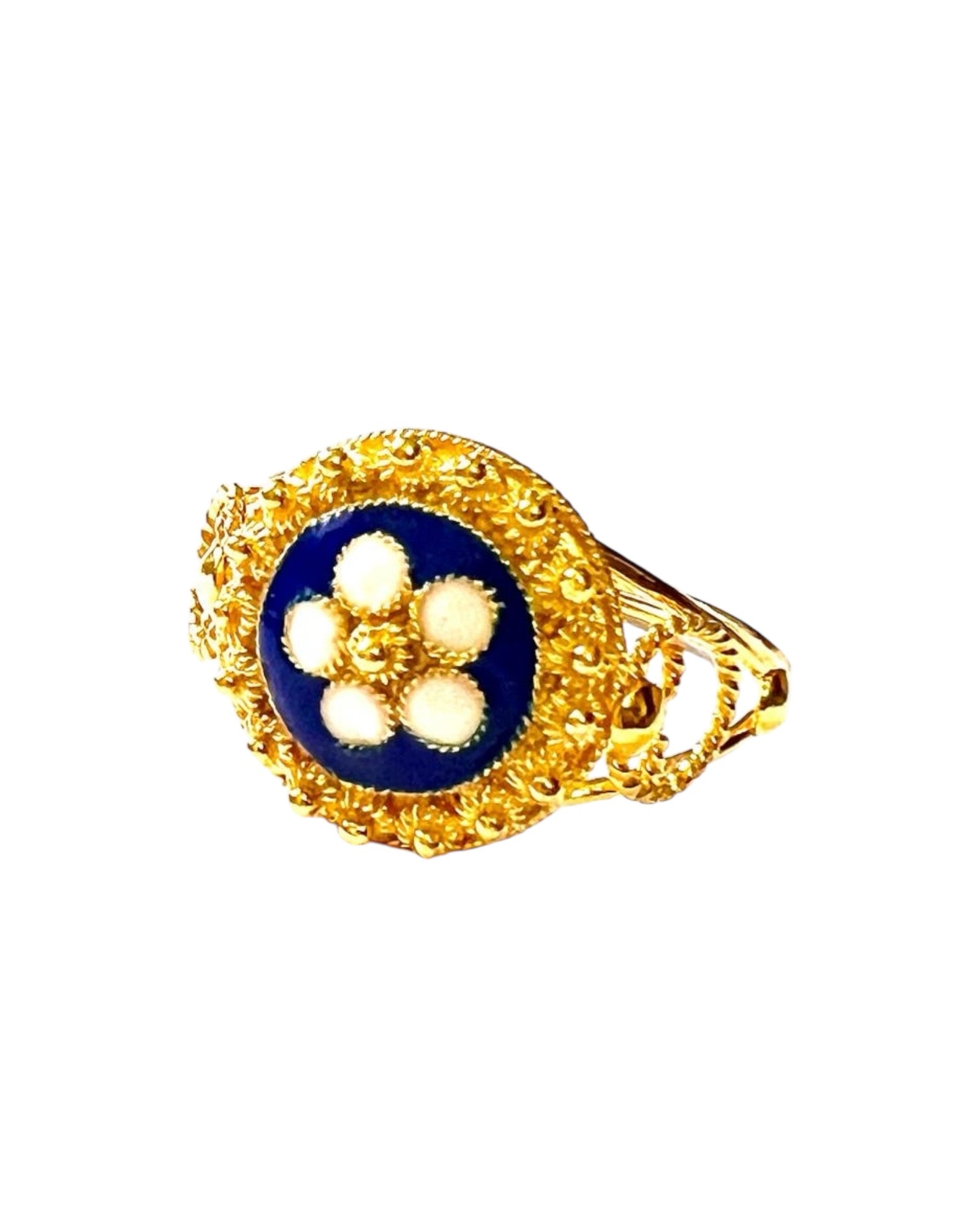 Snail Ring in Gold Plated Silver