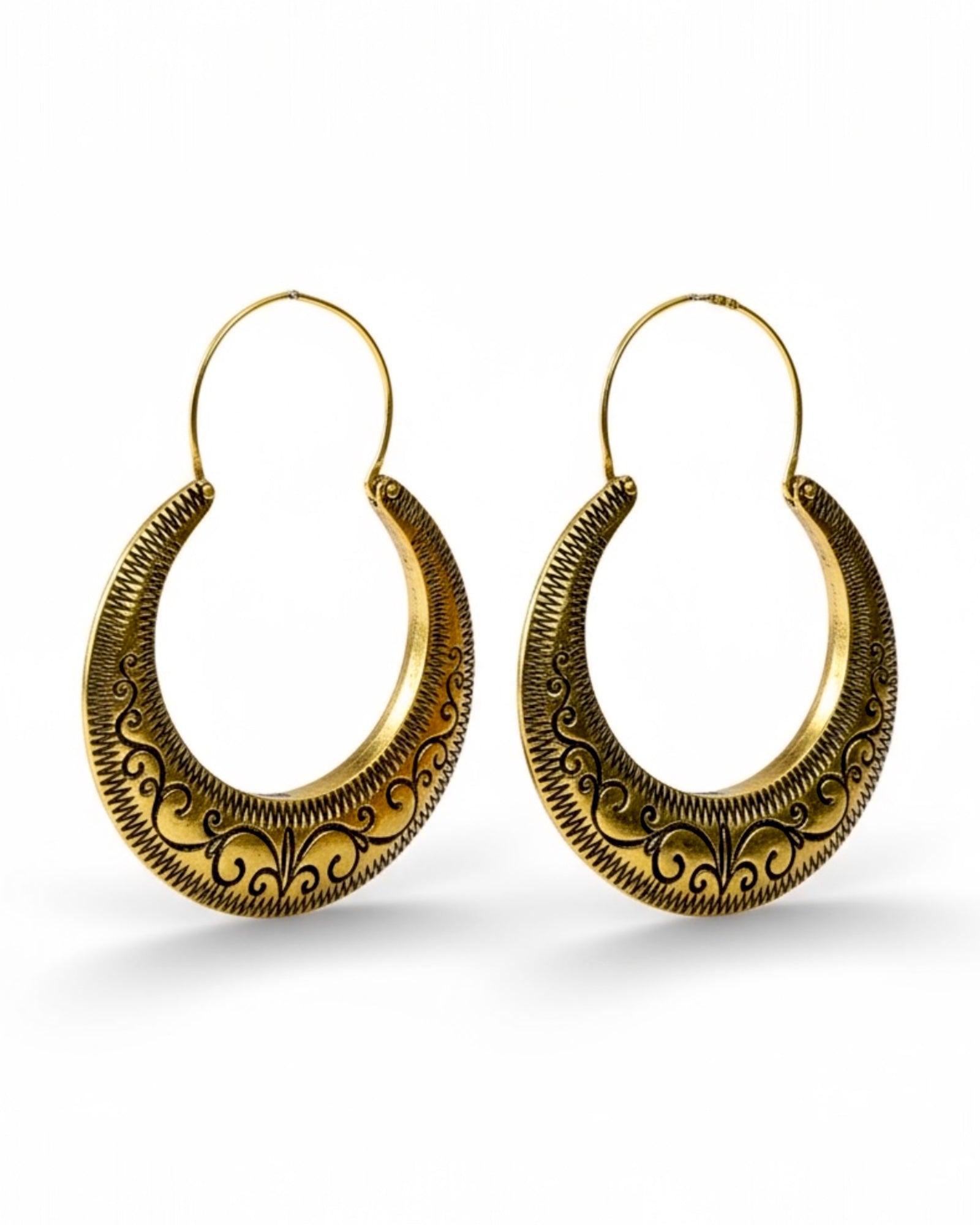 Baroque Earrings in Gilded Silver