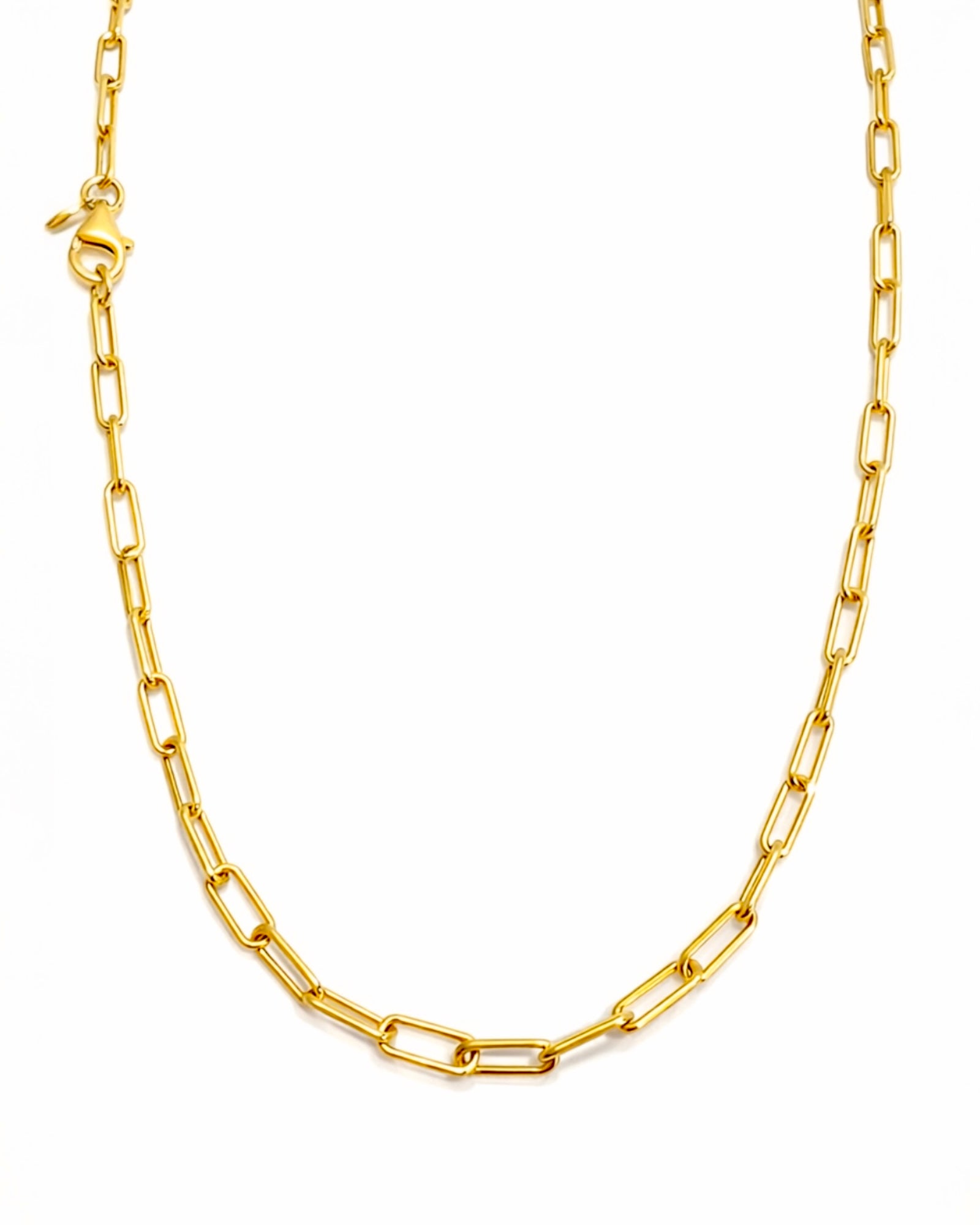 Colar Corrente em Prata Dourada - 48cm