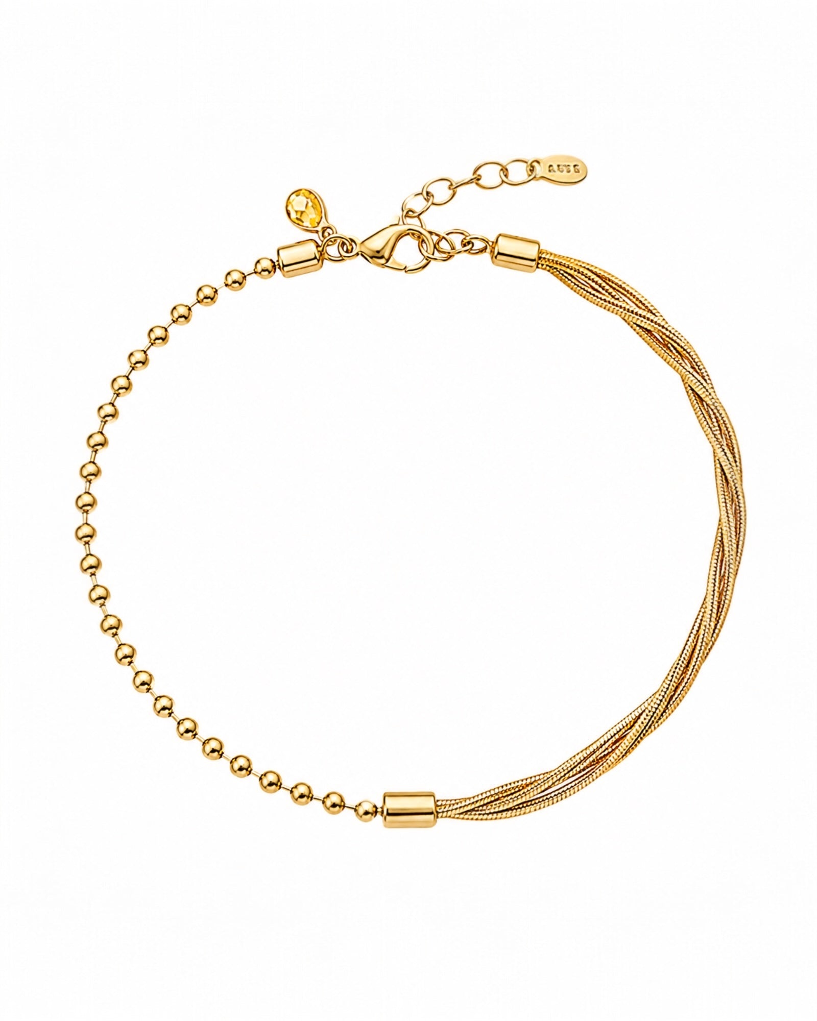 Double-Mesh Bracelet in Gold-Plated Silver