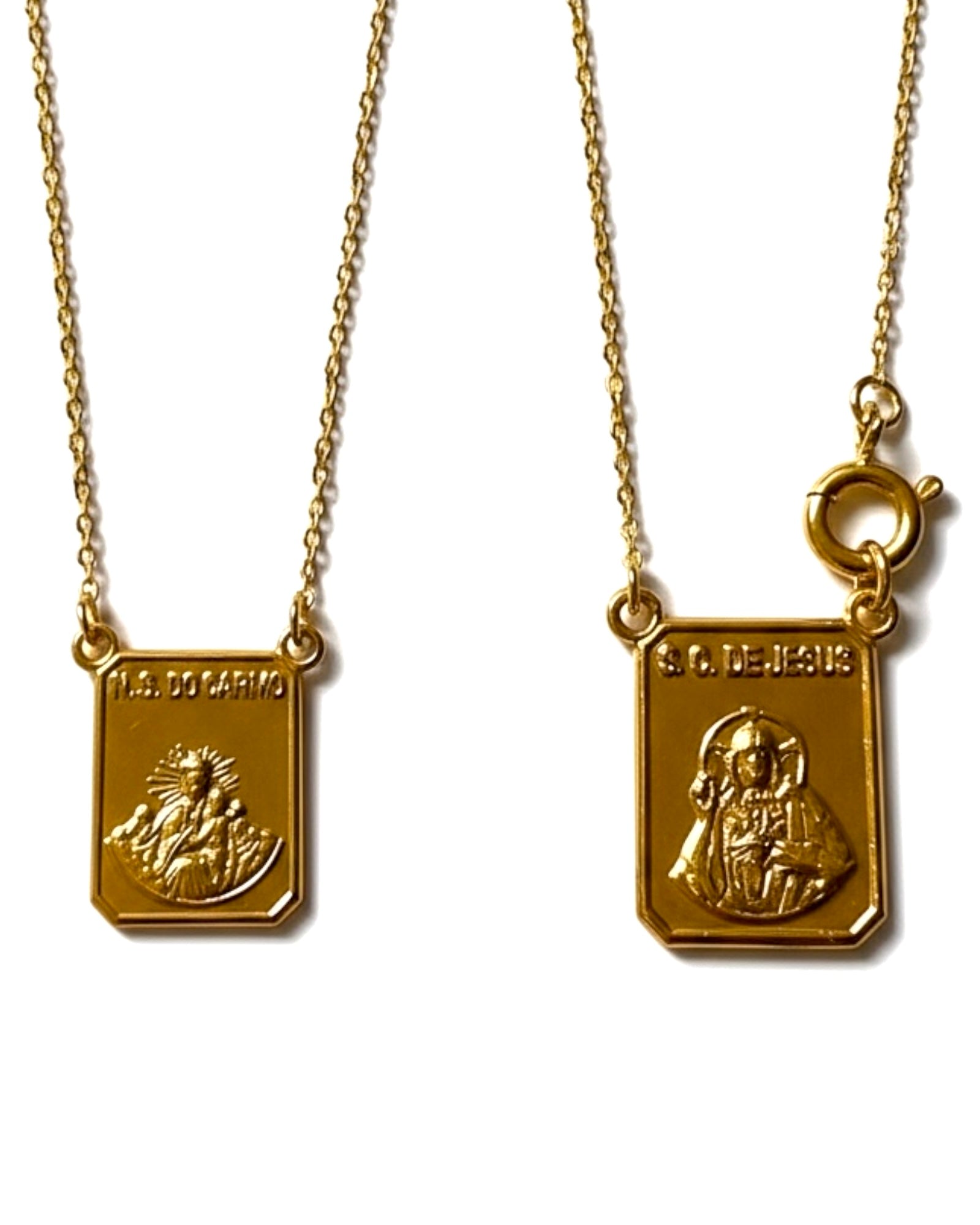 Colar Escapulário Ouro Rosa