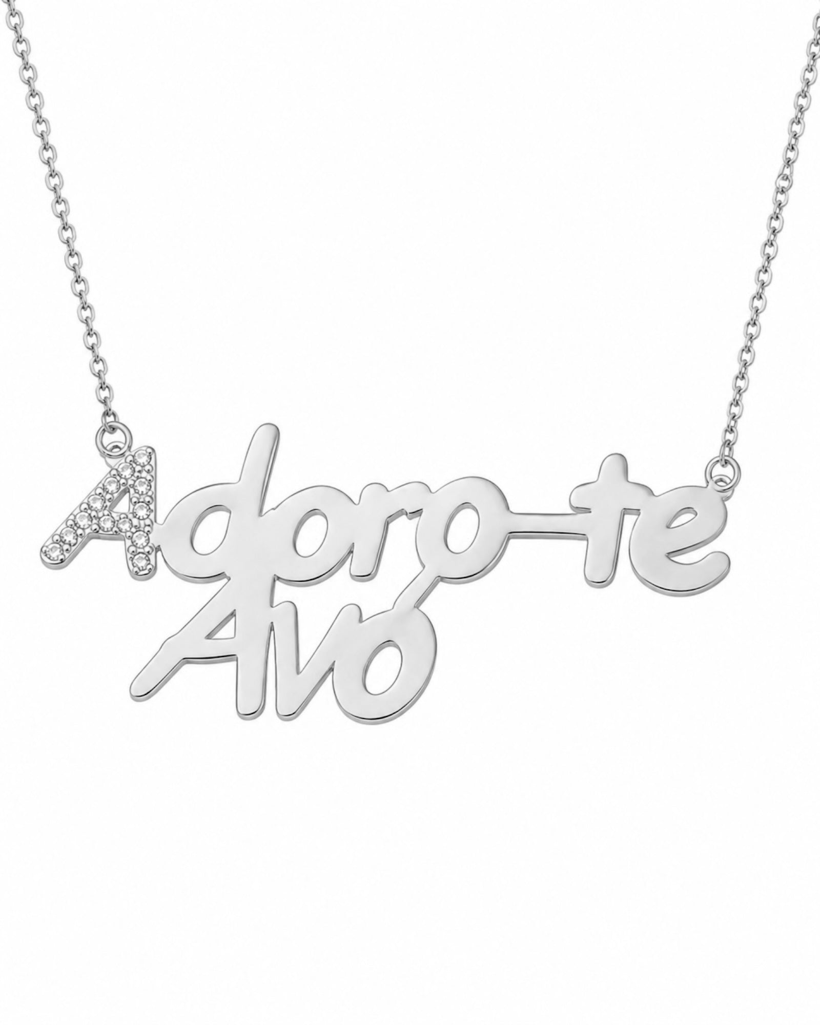 Colar "Adoro-te Avó" em Prata